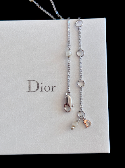 Dior Vintage Star & Pearl Charm Necklace
