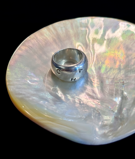 Chanel 2000s S925 Silver Dome Logo Ring
