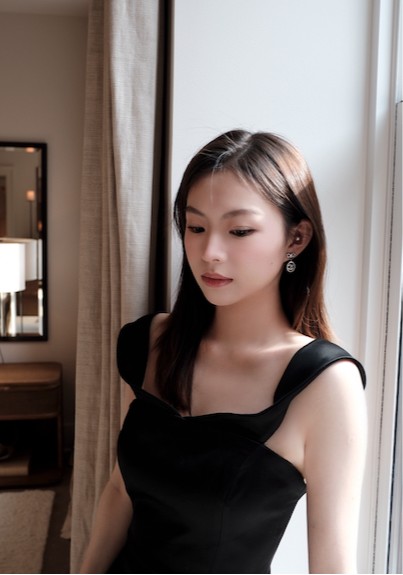 Chanel 2022 Crystal Bow & CC Drop Earrings