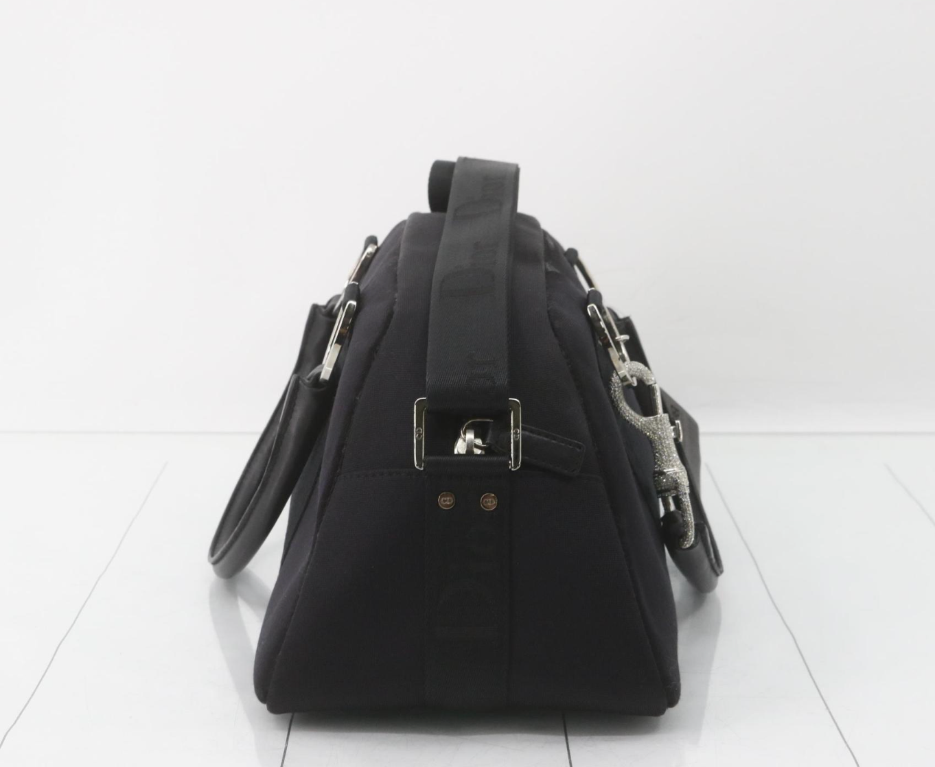 Dior Vintage Black Chic Bowling Bag