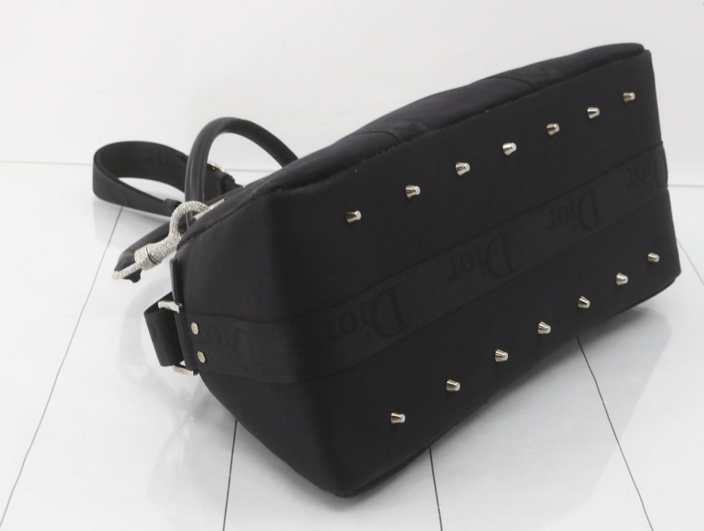 Dior Vintage Black Chic Bowling Bag