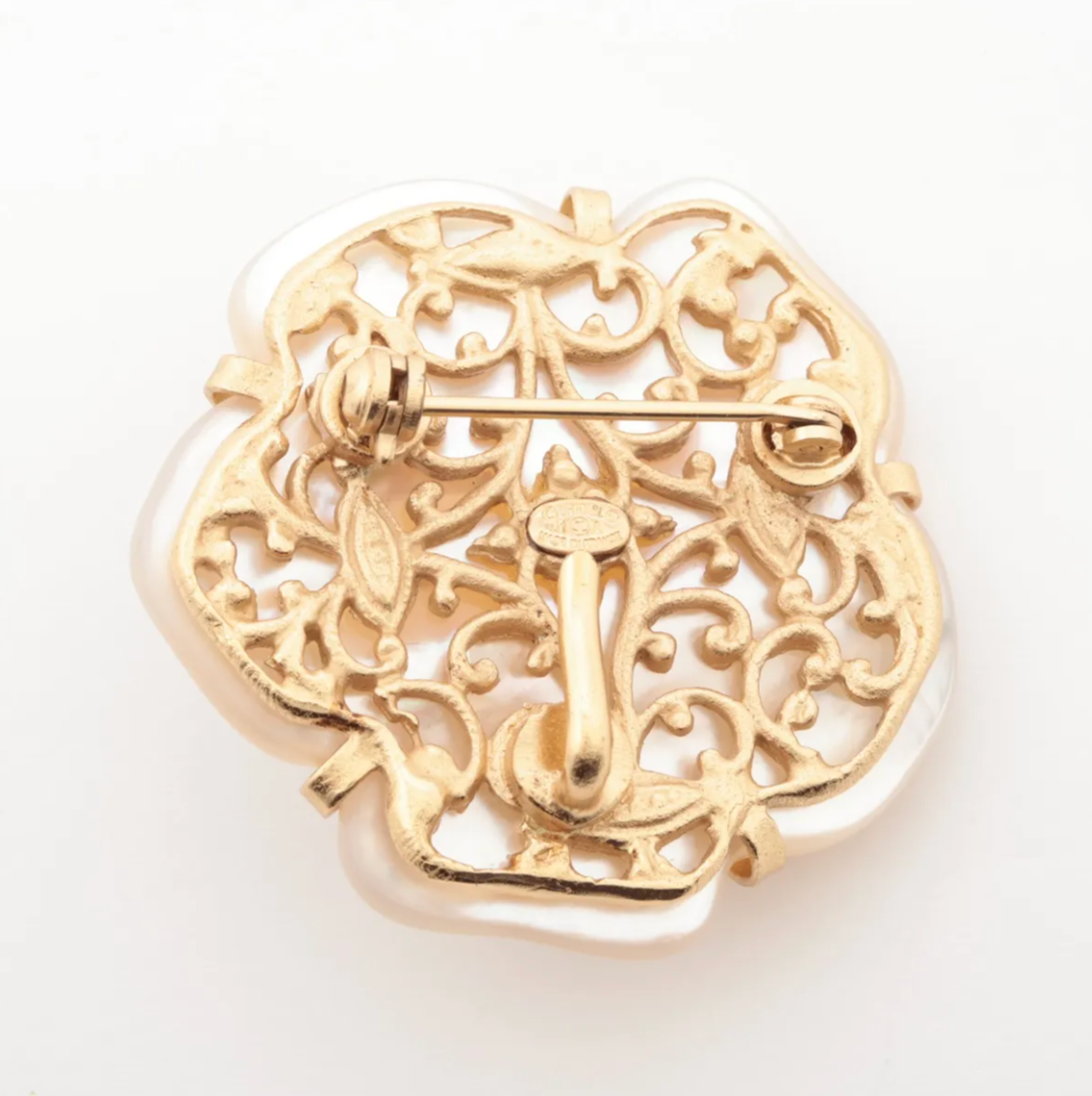 Chanel 2001 Mother-of-Pearl Camellia Brooch