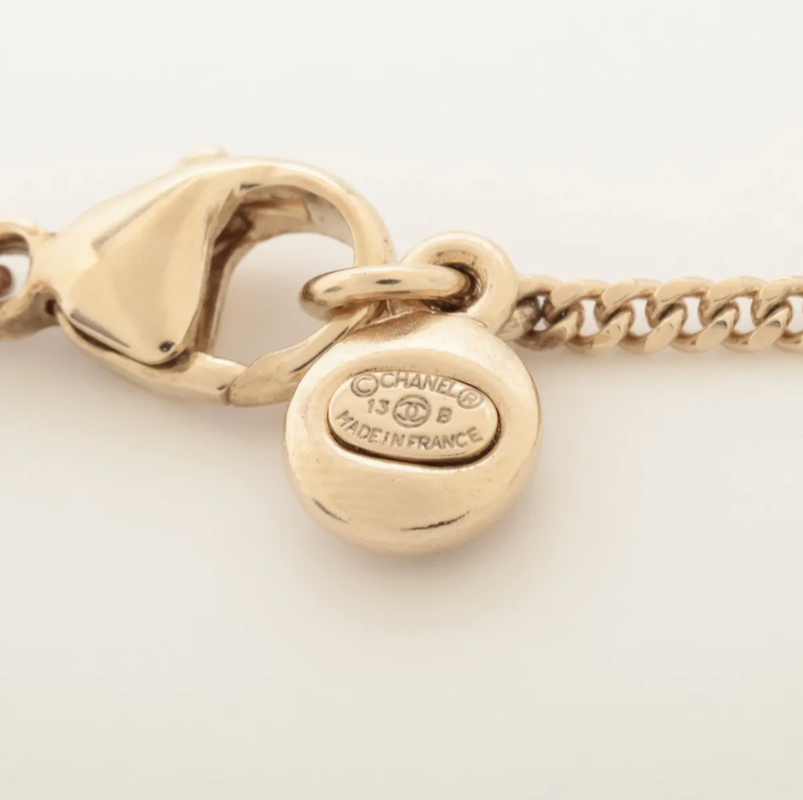 Chanel 2013 Pearl Bow & CC Charm Necklace