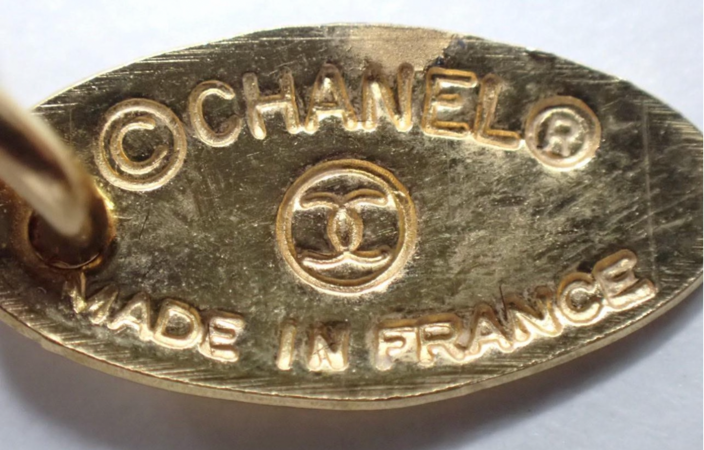 Chanel 1990s Vintage Gold CC Pendant Necklace