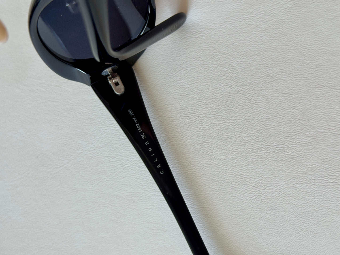 Celine Vintage Triomphe Black Oval Sunglasses
