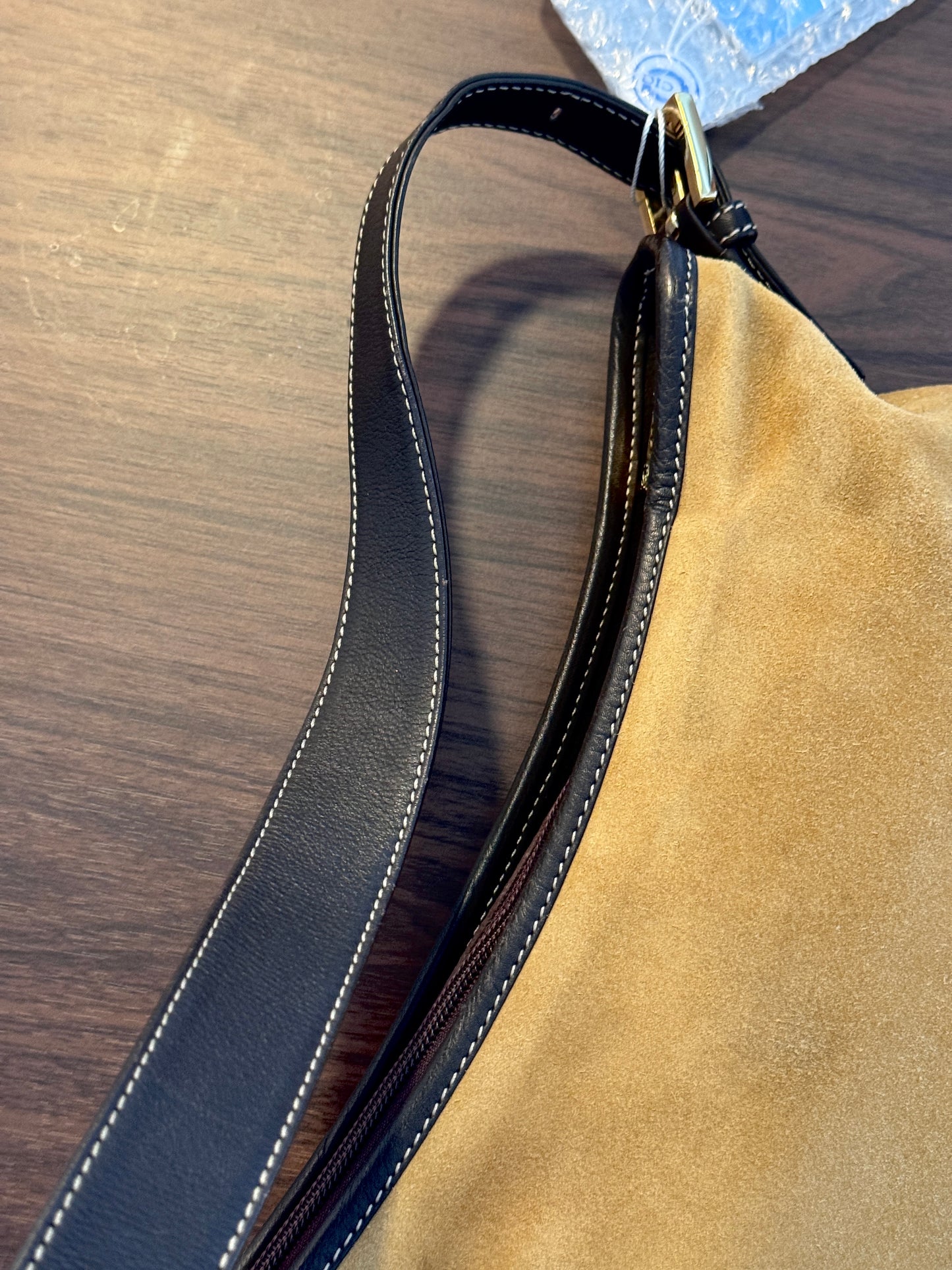Loewe Vintage Suede & Leather Shoulder Bag