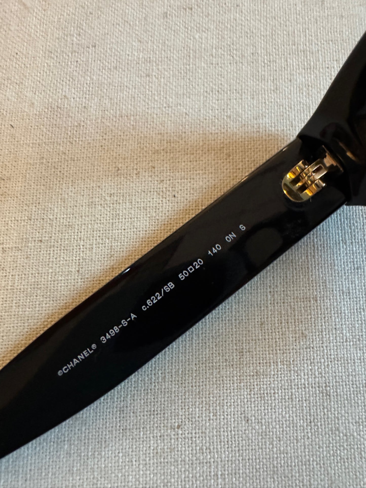Chanel Modern Black CC Logo Rectangular Sunglasses