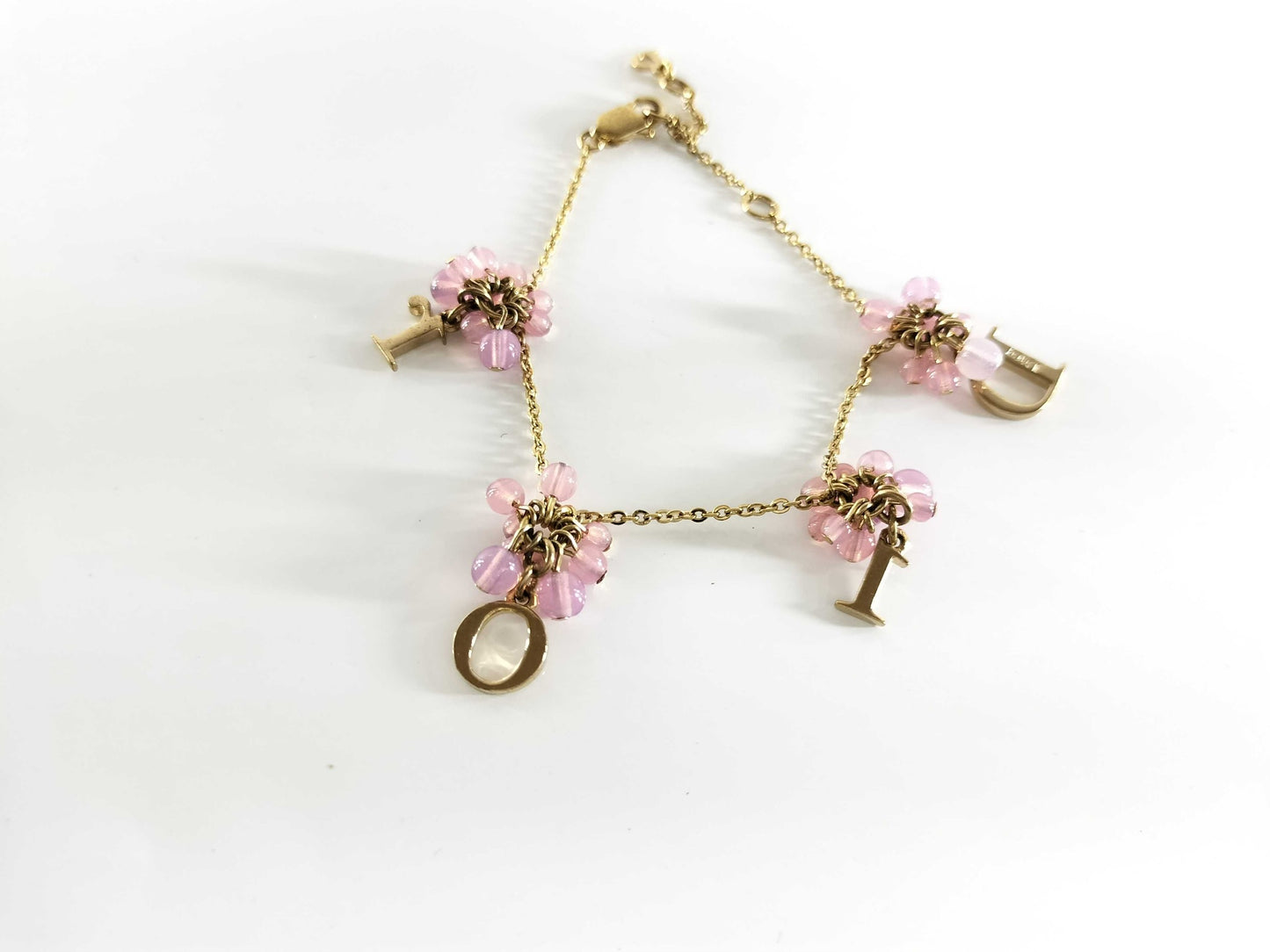 Vintage Dior Pink Petal Logo Bracelet