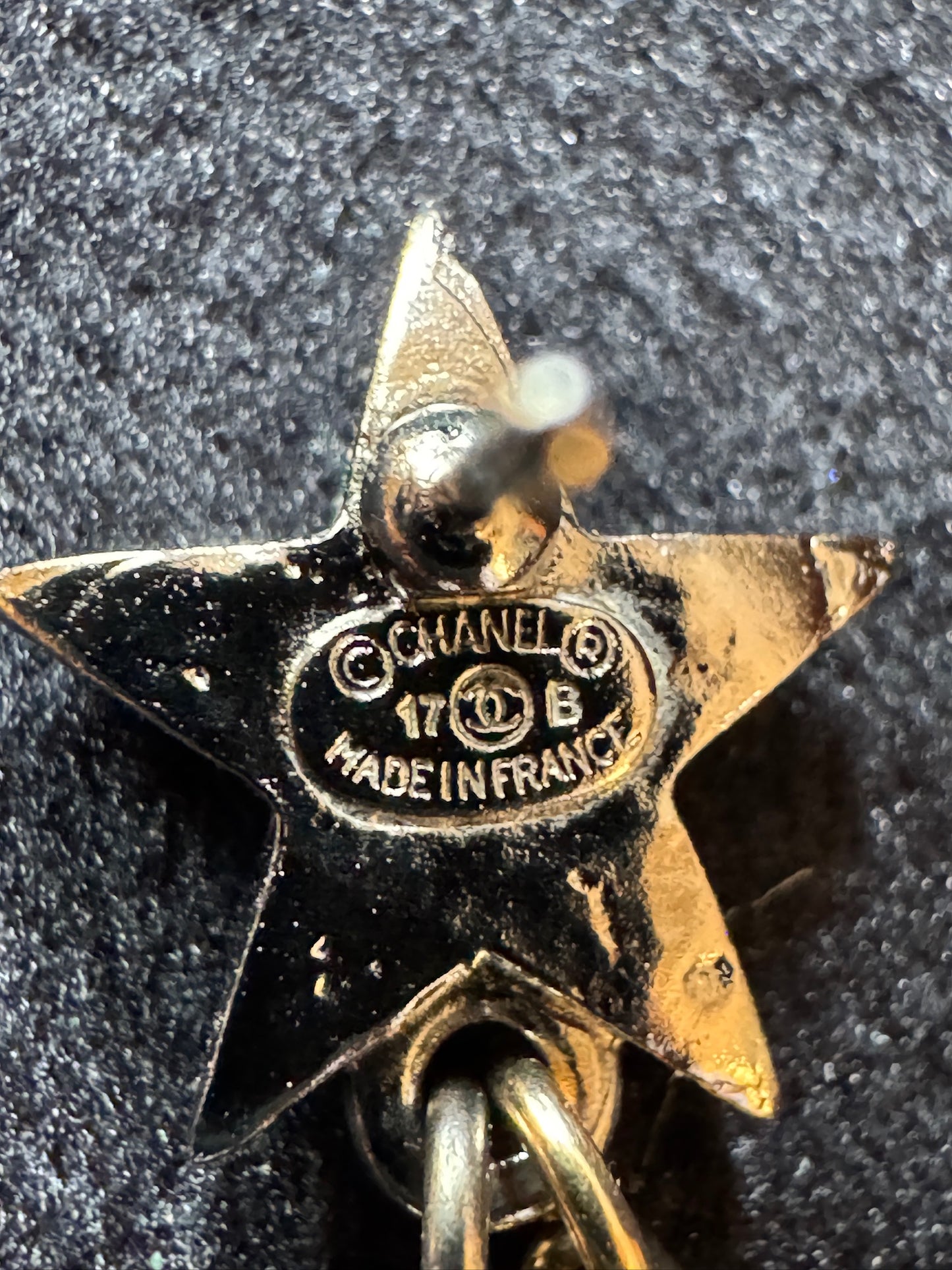 Chanel 2017 Crystal Star & Moon Drop Earrings