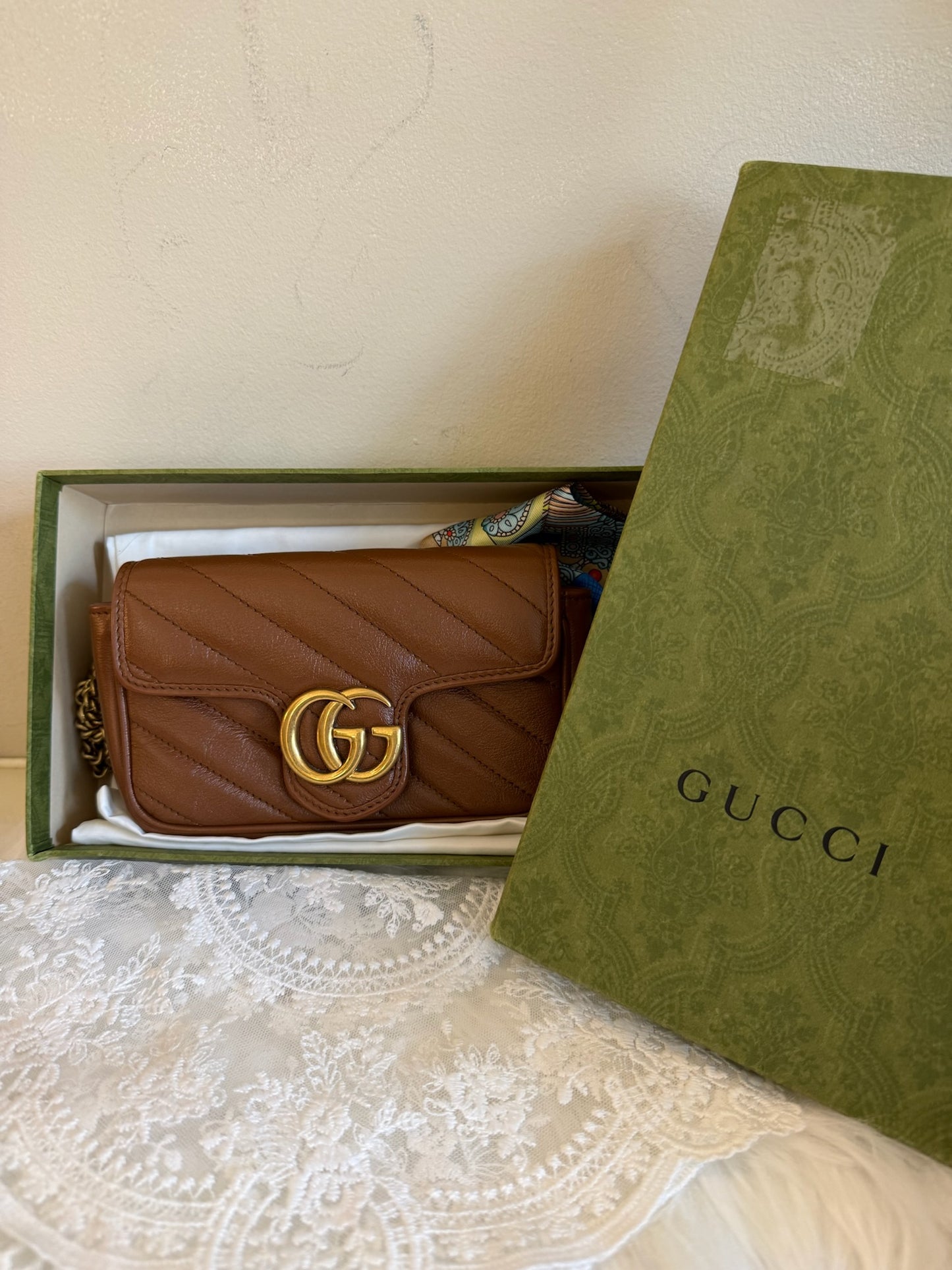 Gucci GG Marmont Matelassé Mini Bag – Brown
