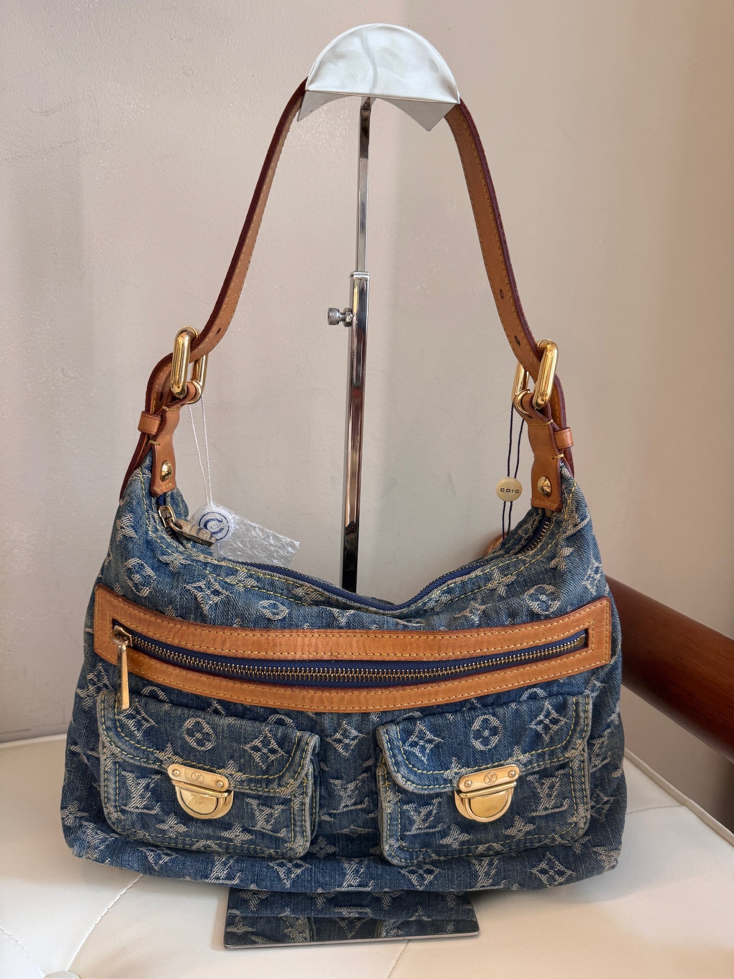 Louis Vuitton Y2K Monogram Denim Baggy PM Shoulder Bag – Blue