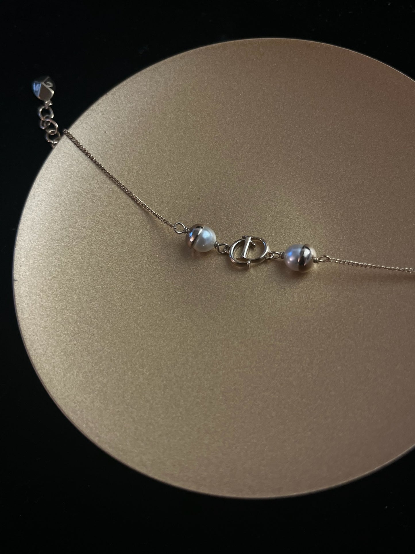 Vintage Dior Classic Pearl CD Bracelet