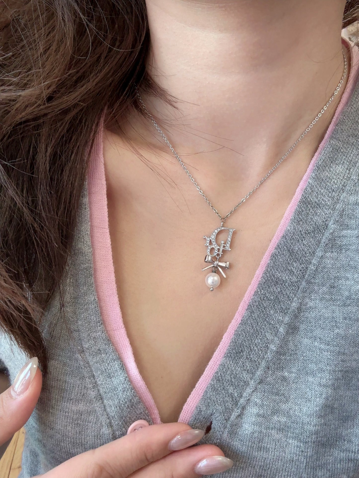 Vintage Dior White Princess Full Diamond Necklace