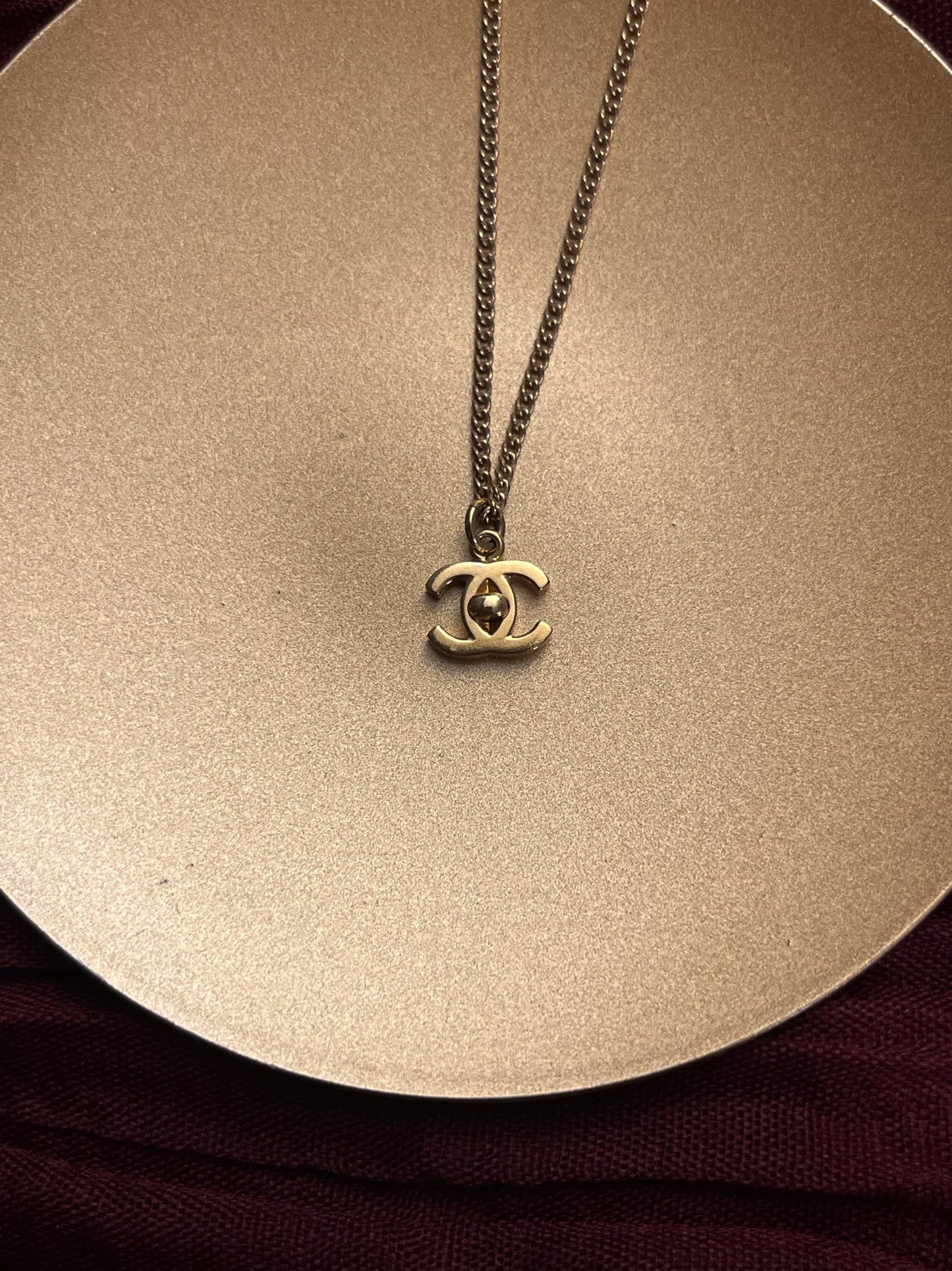 Chanel 2010 Vintage Mini Turnlock Clasp Necklace