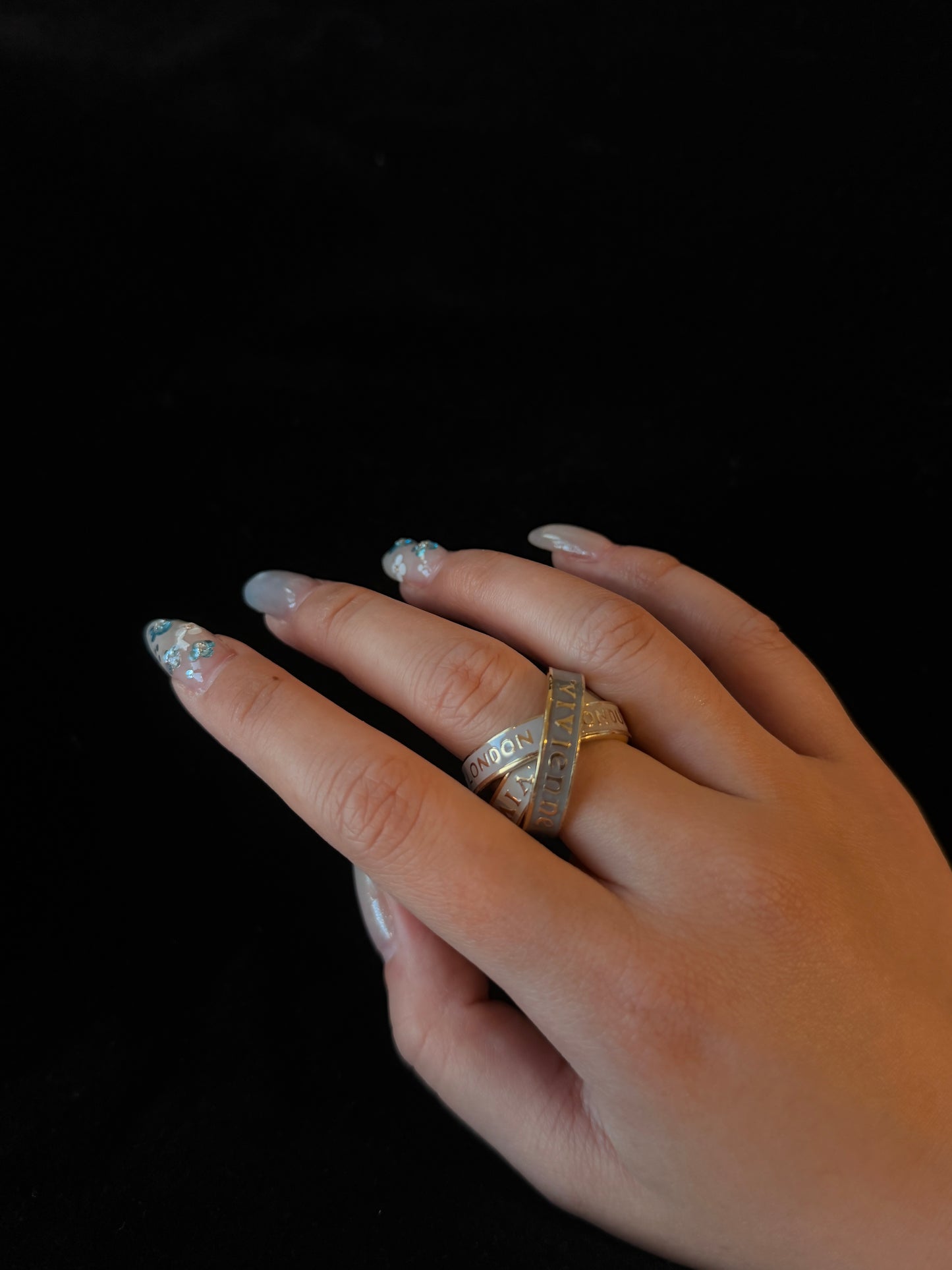 Vivienne Westwood 2010s "Rolled Rebellion" Two-Tone Logo Wrap Ring