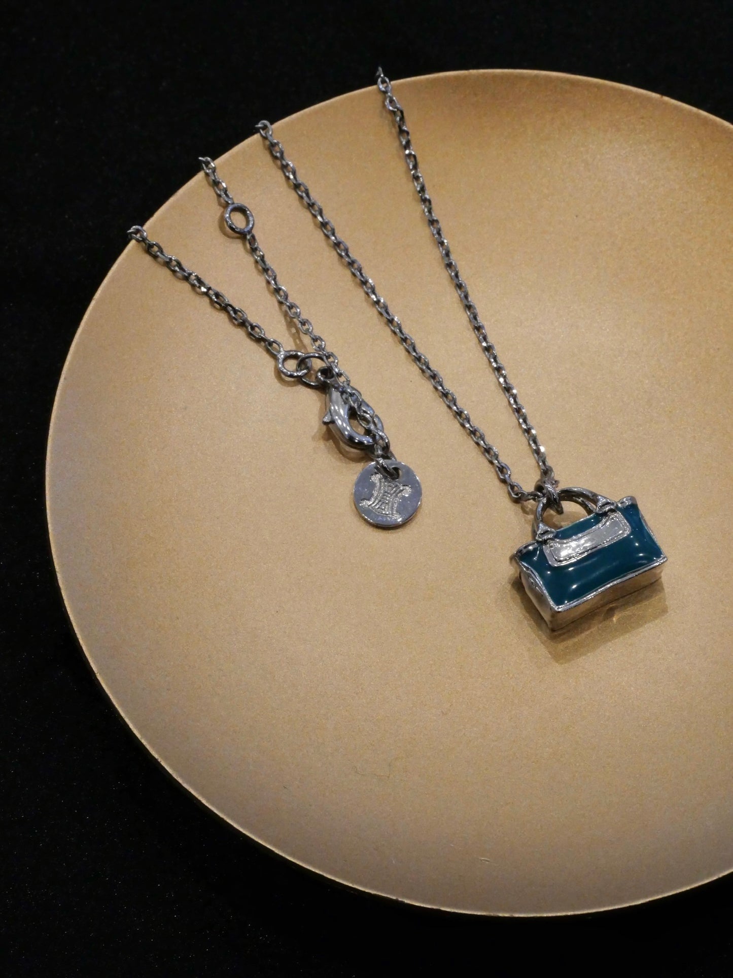 Vintage Celine Mini Handbag Pendant Necklace