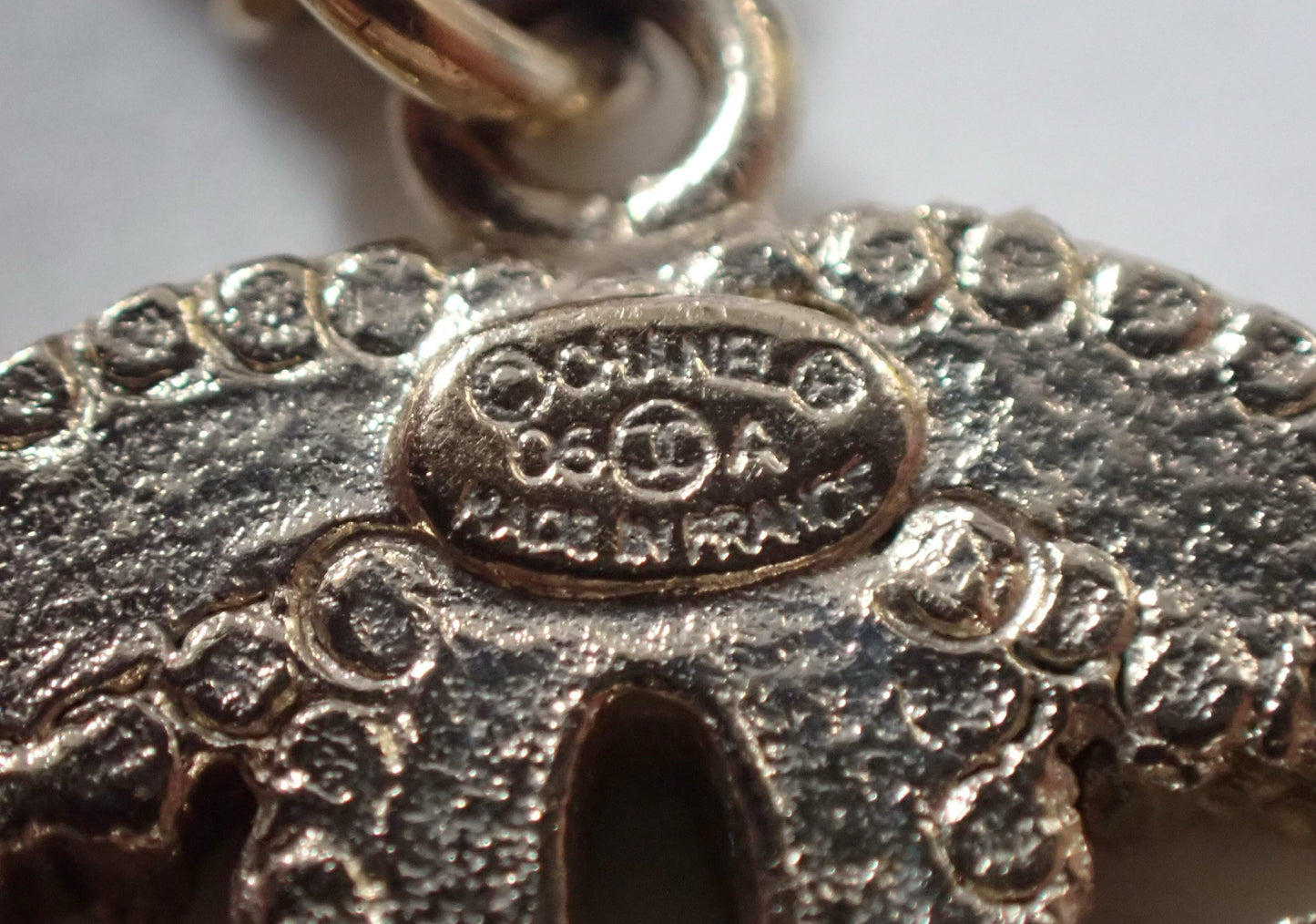 Chanel 2008 Black & White Crystal-Edged CC Necklace