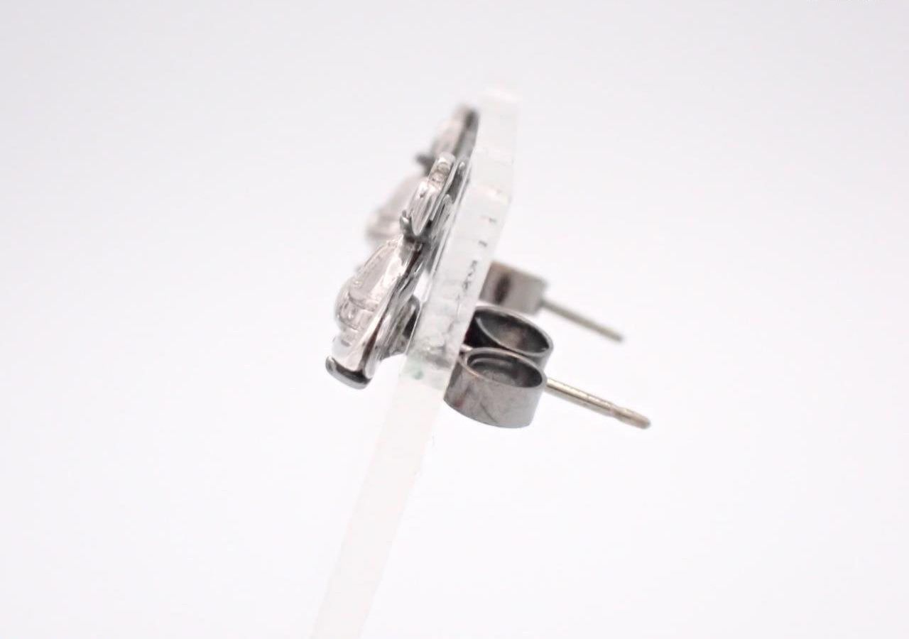 Vivienne Westwood Orb Logo Silver Stud Earrings