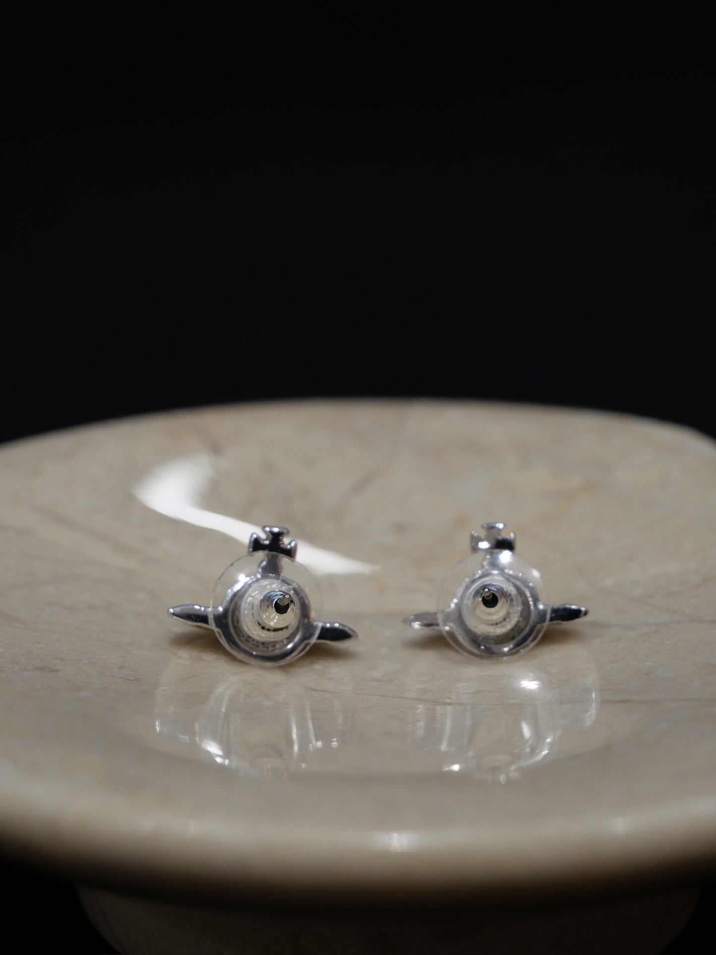 Vivienne Westwood Orb Logo Silver Stud Earrings