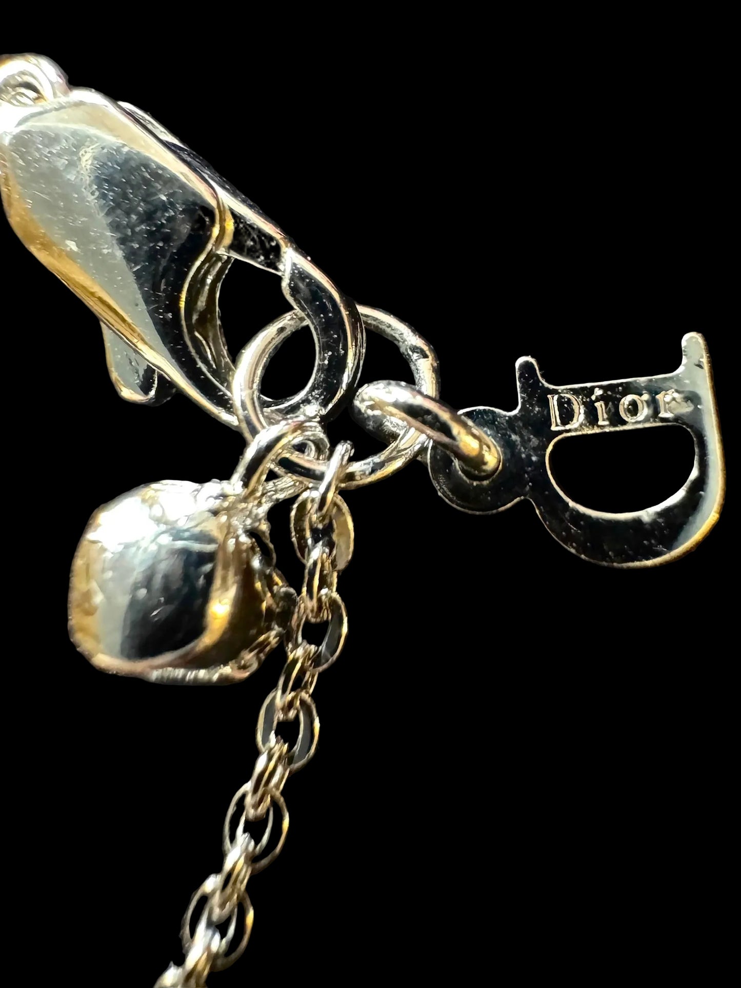 Christian Dior Ribbon Initial D Charm Bracelet