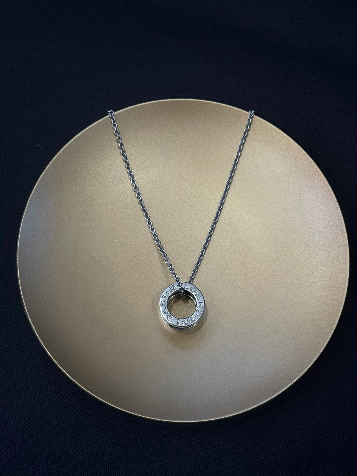 Bvlgari B.zero1 Black Ceramic & Stainless Steel Necklace