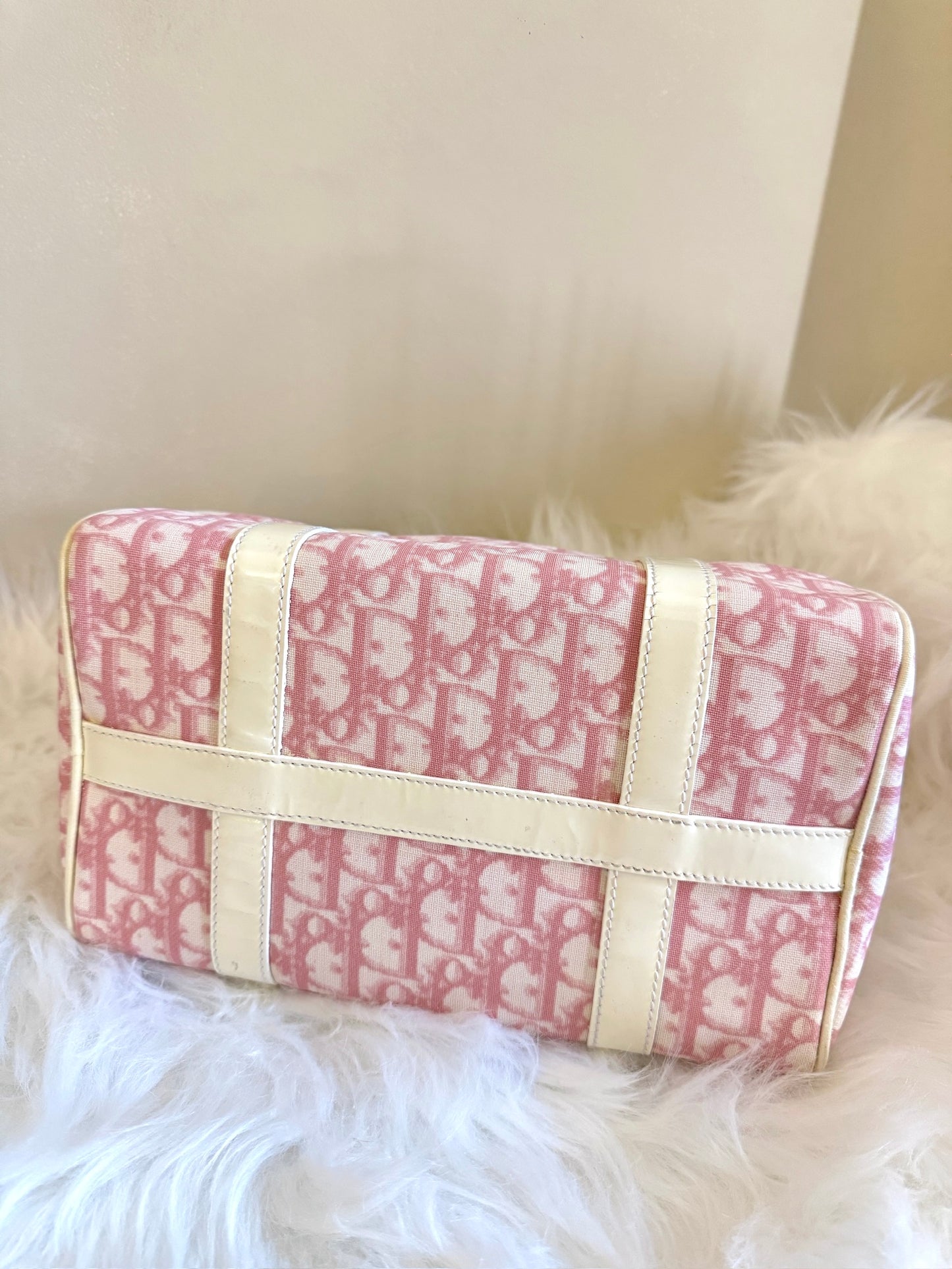 Christian Dior Pink Trotter Boston Bag