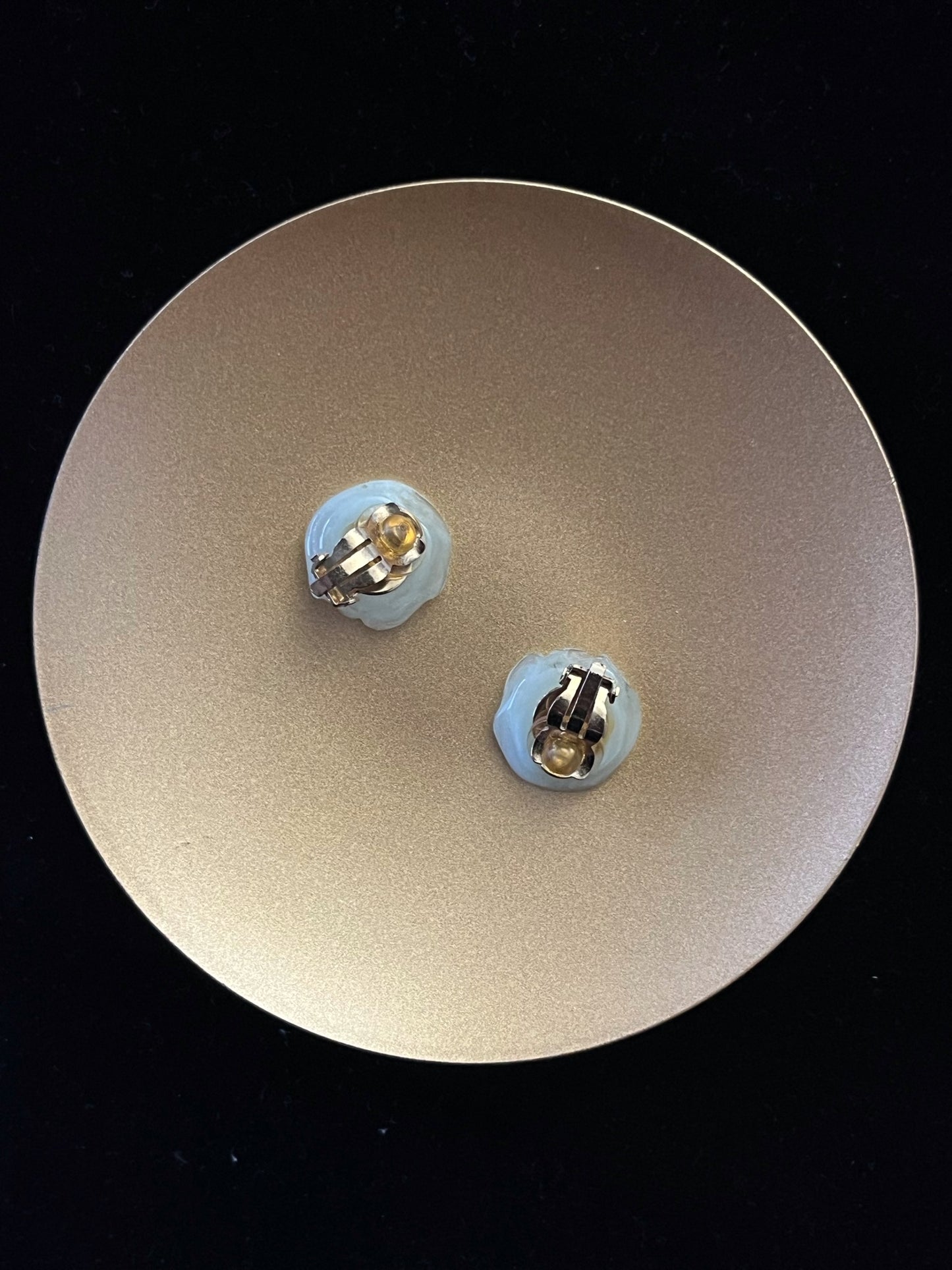 Chanel 2002 Camellia Double-C Clip-On Earrings