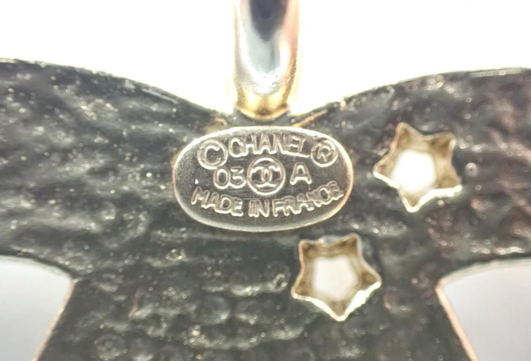 Chanel 2003 Vintage Gold CC Star Tassel Necklace