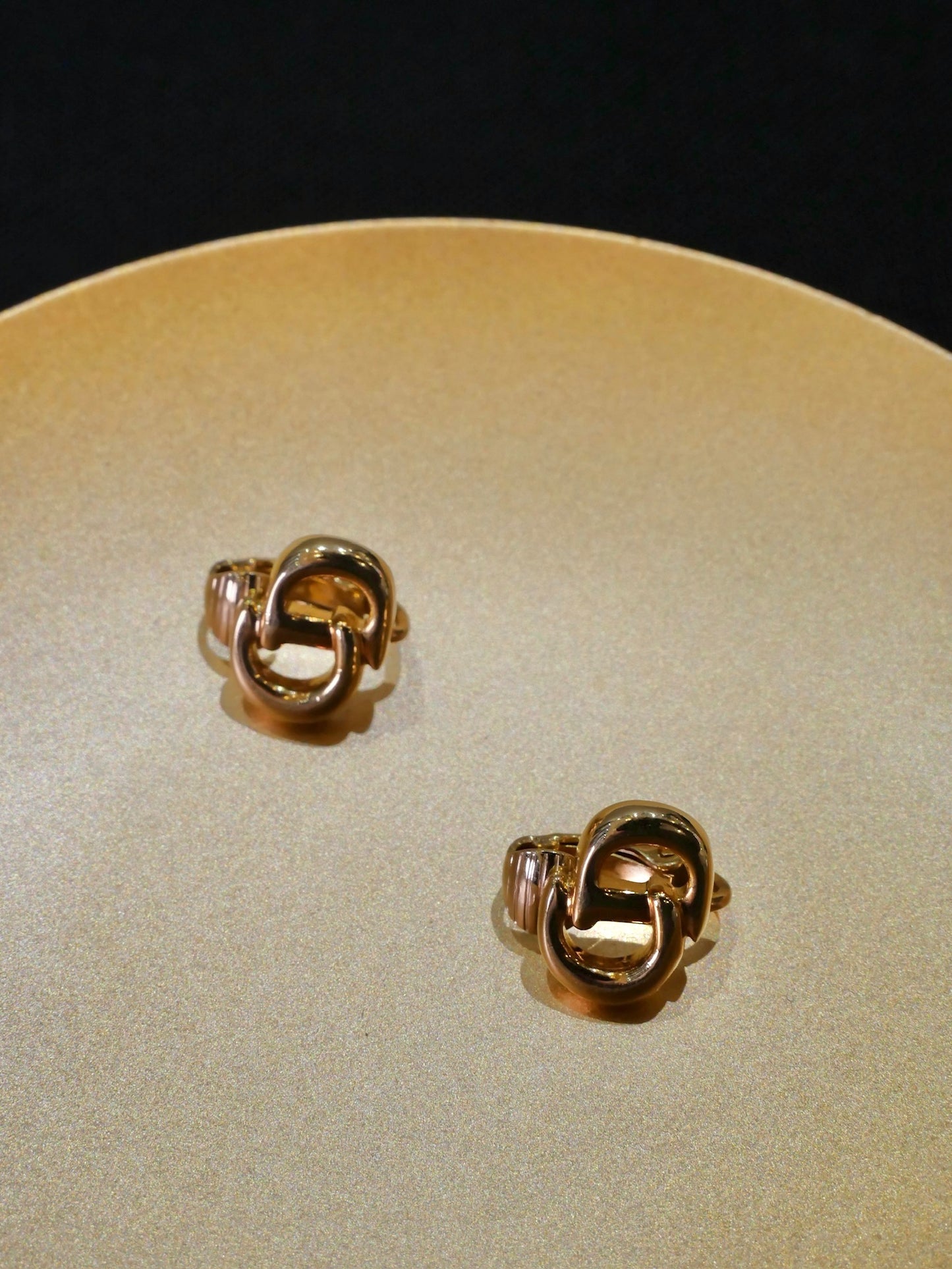 Dior Vintage Gold-Tone CD Logo Clip-On Earrings