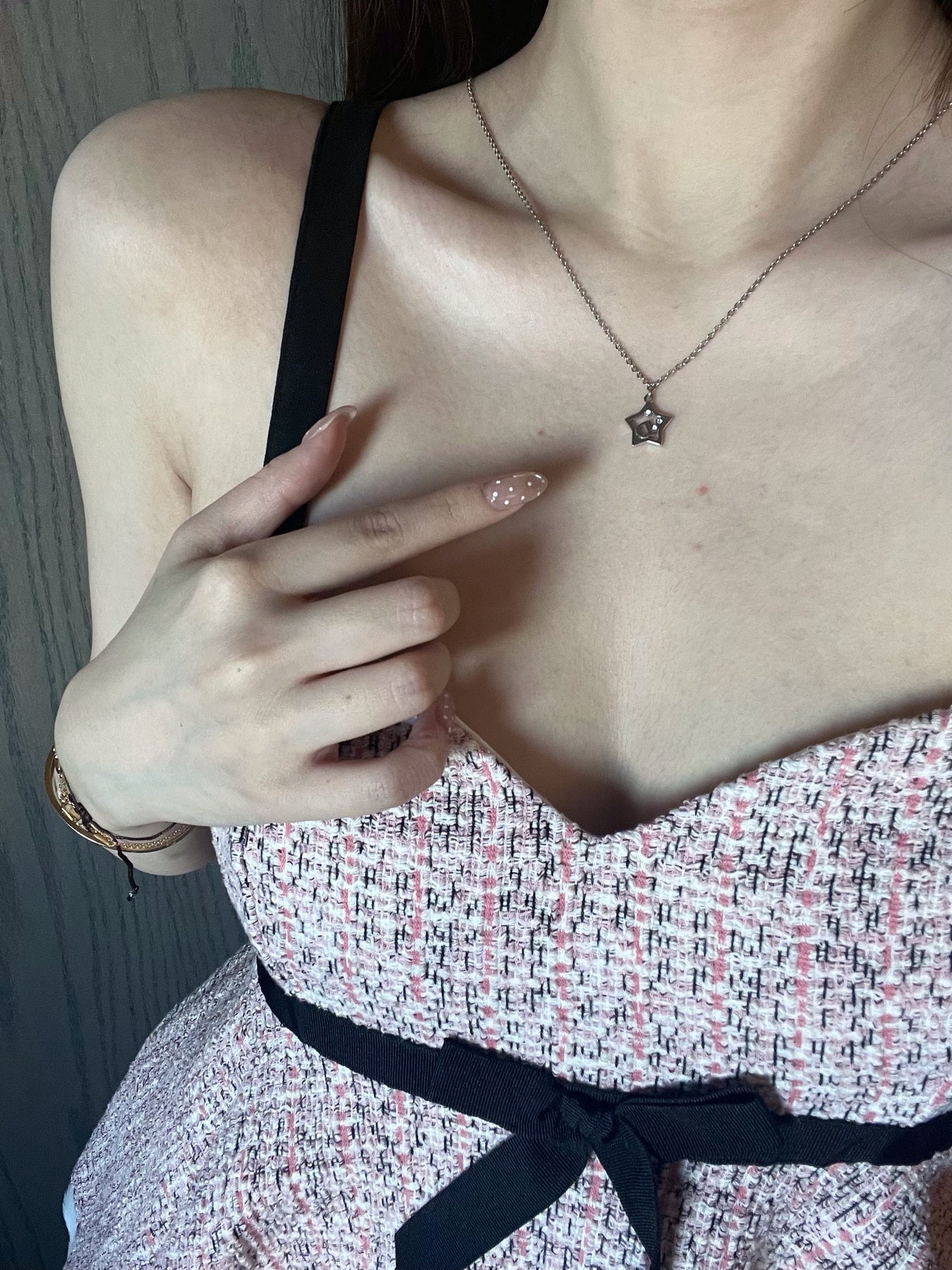 Vintage Dior Silver Openwork Star “D” Necklace