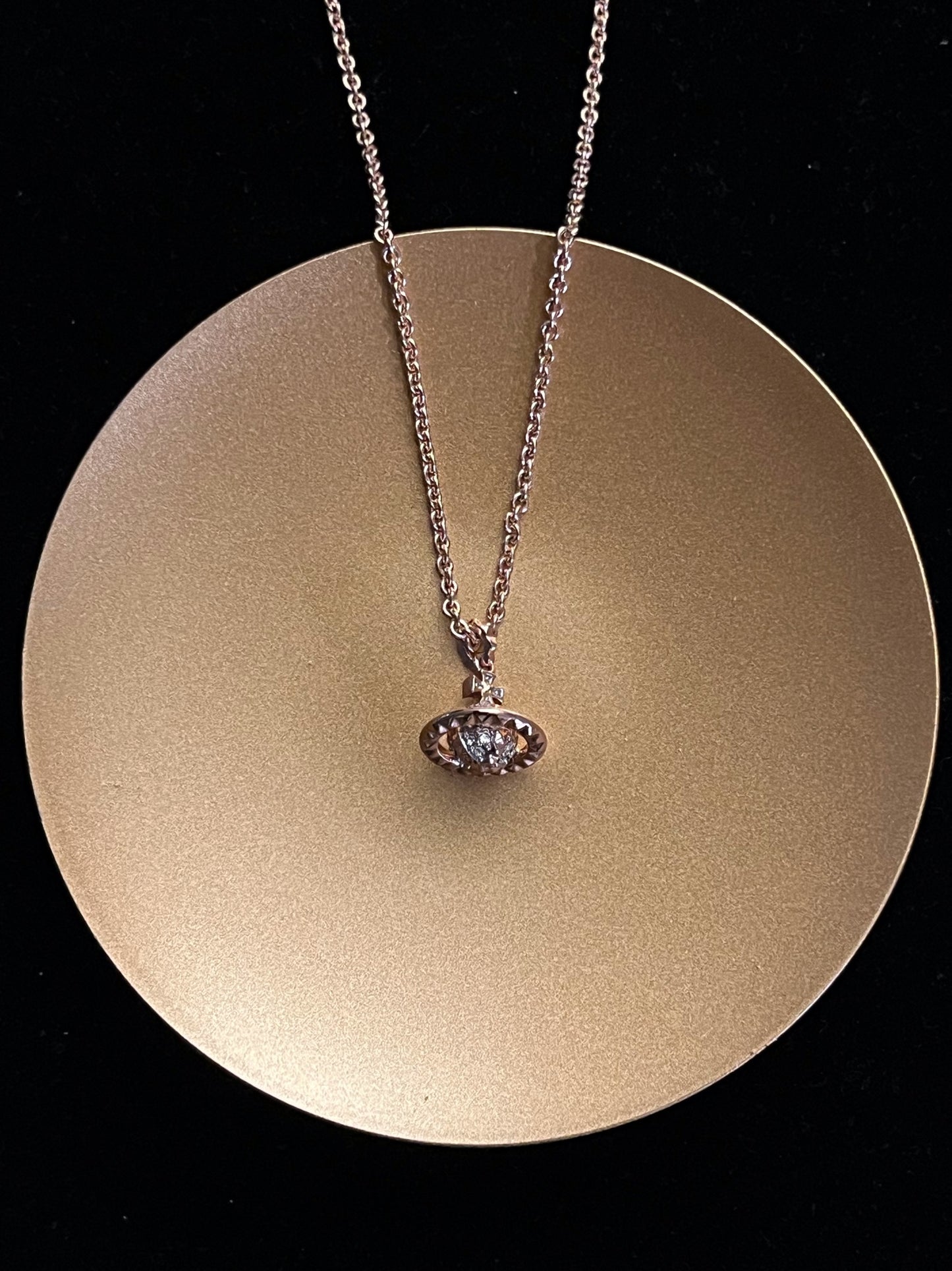 Vintage Vivienne Westwood Rose Gold Orb Pendant Necklace