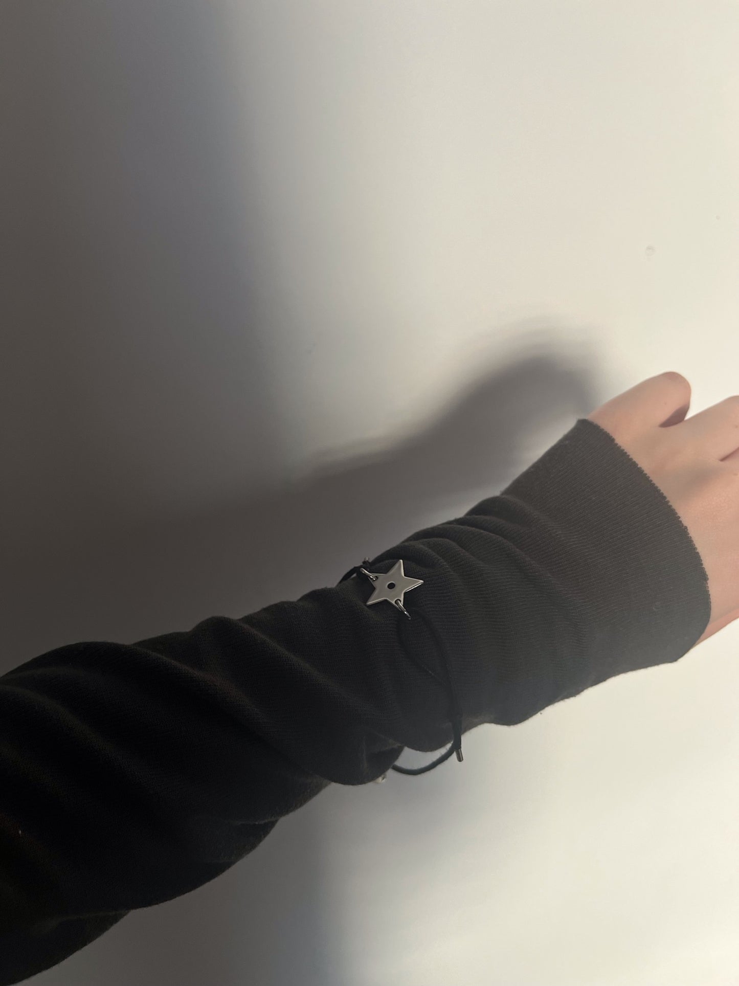 Dior Adjustable Cord Bracelet Set – Black Star & Pink Hand Charm