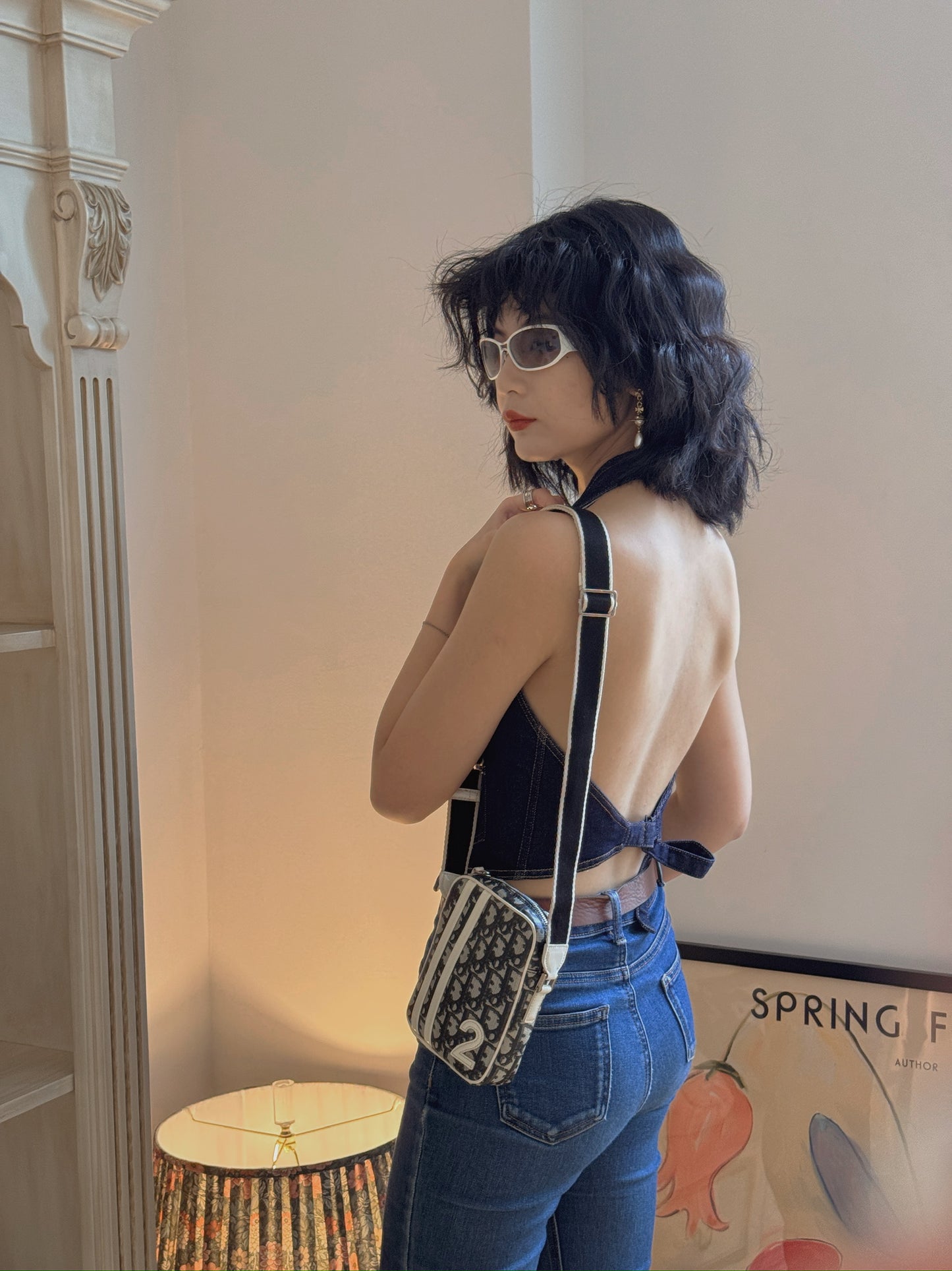 Dior Vintage Monogram Mini Crossbody Bag