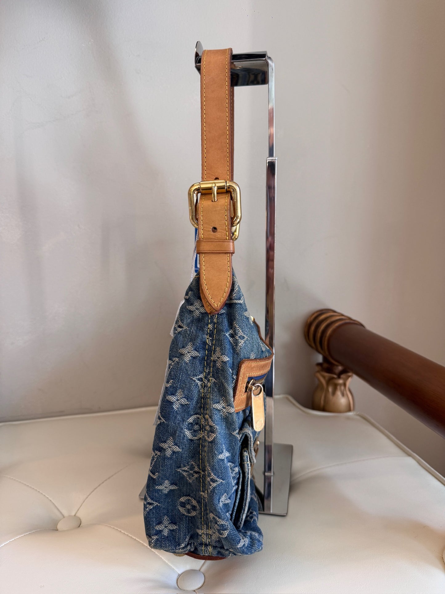 Louis Vuitton Y2K Monogram Denim Baggy PM Shoulder Bag – Blue