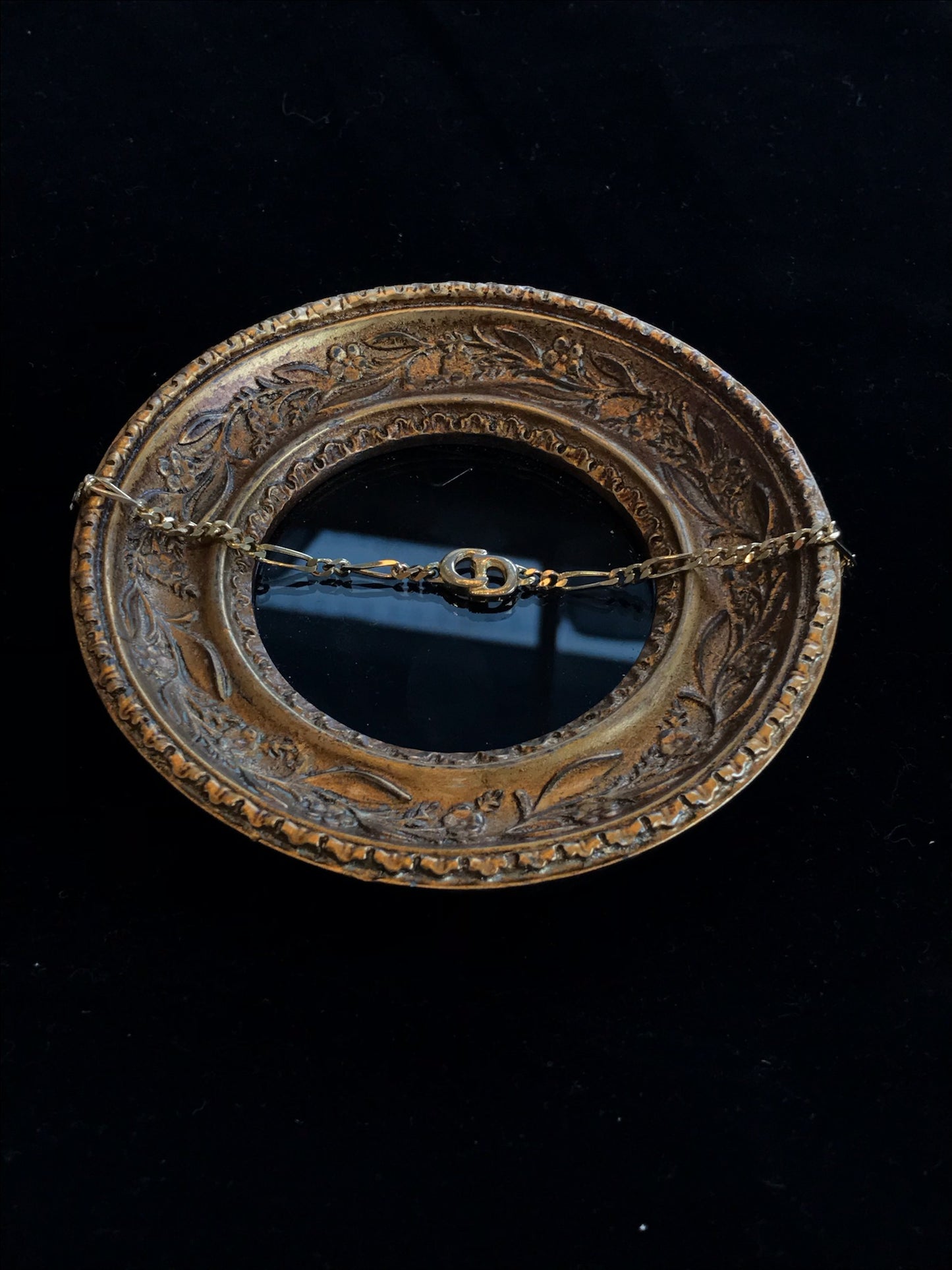 Dior Vintage Gold-Tone Openwork CD Bracelet