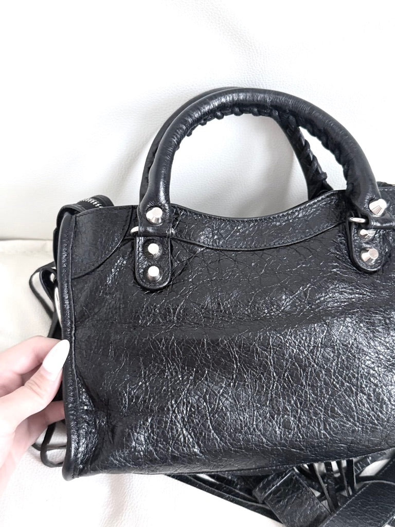 Balenciaga Classic City Mini Bag – Black Silver