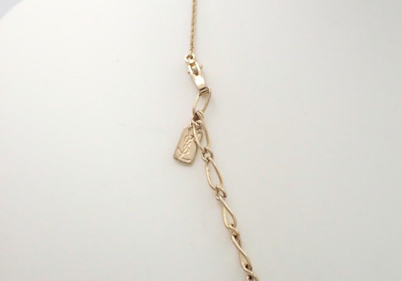 Yves Saint Laurent YSL Logo Pendant Necklace