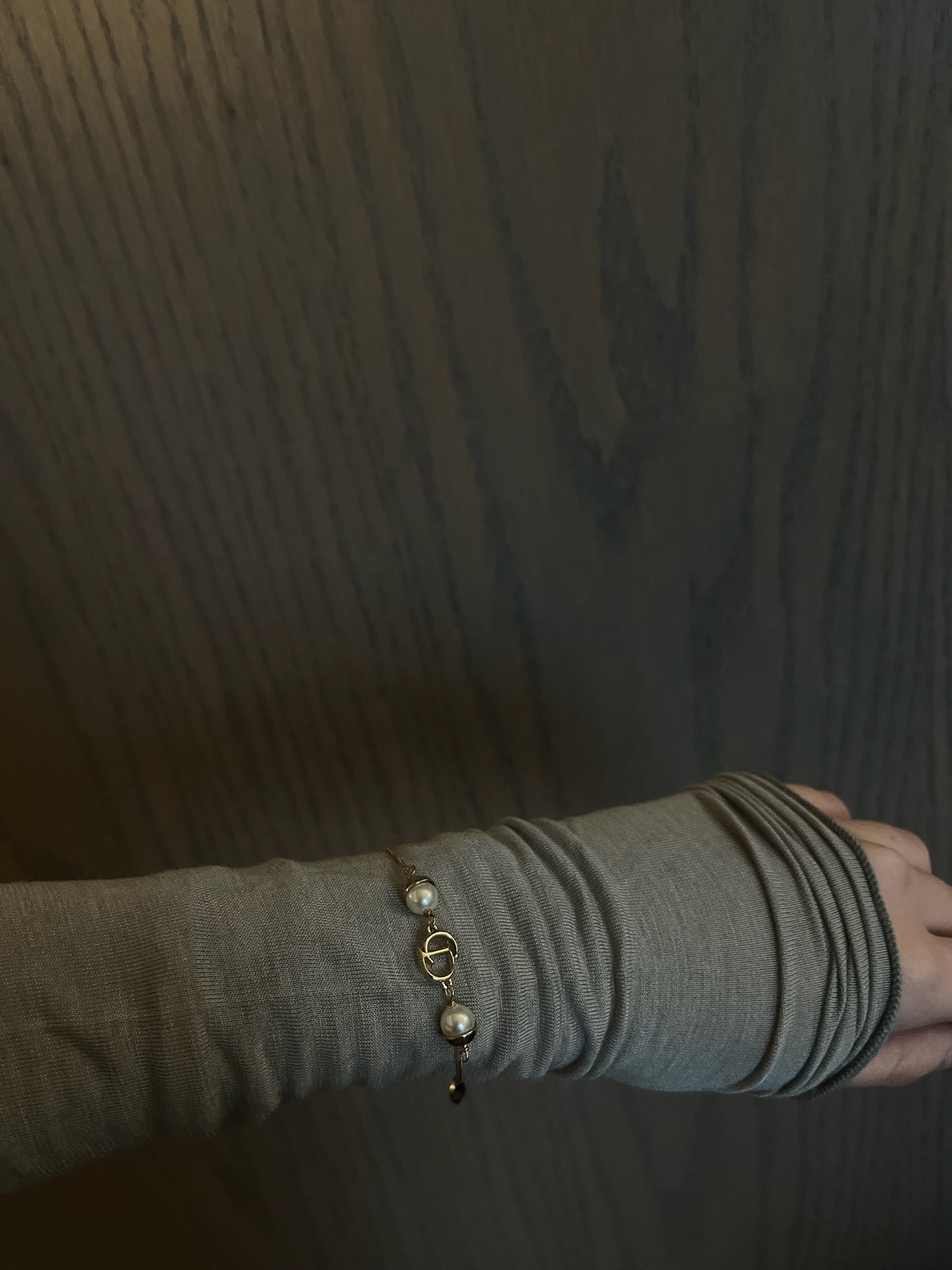 Vintage Dior Classic Pearl CD Bracelet