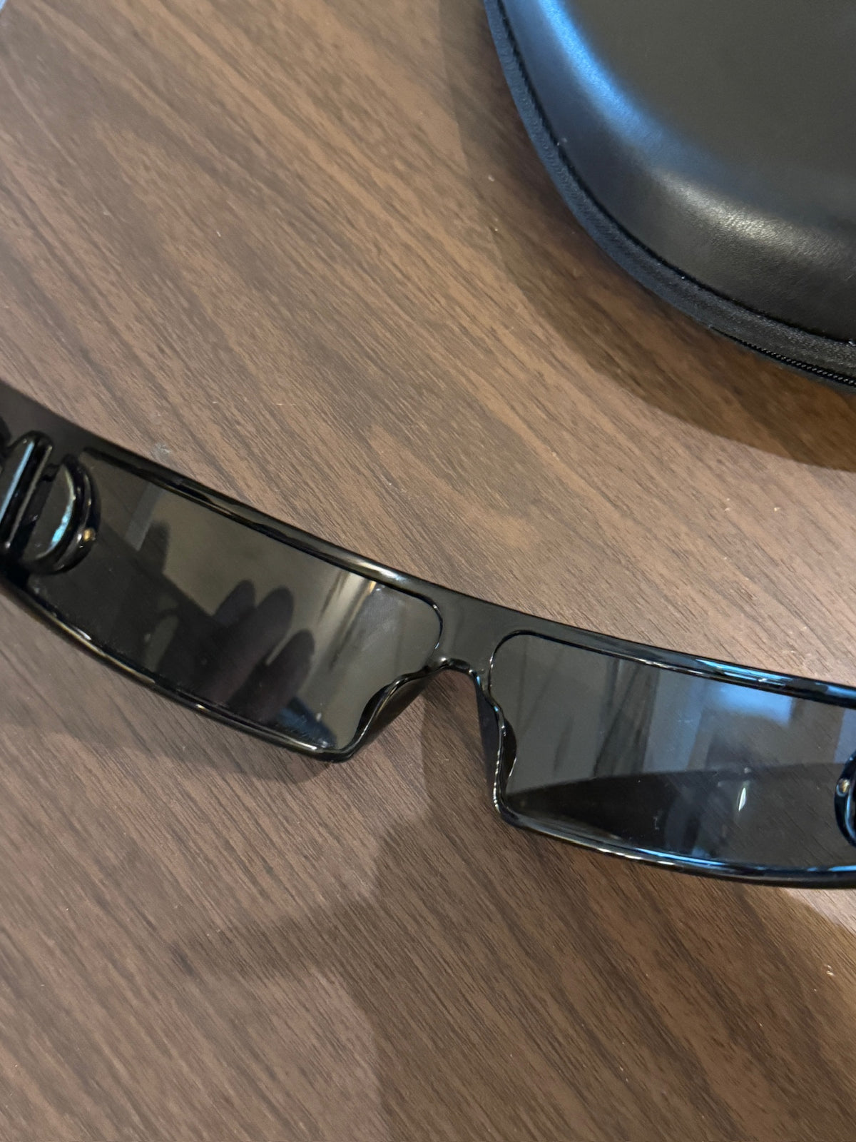 Dior Black and Gold Wide Sunglasses