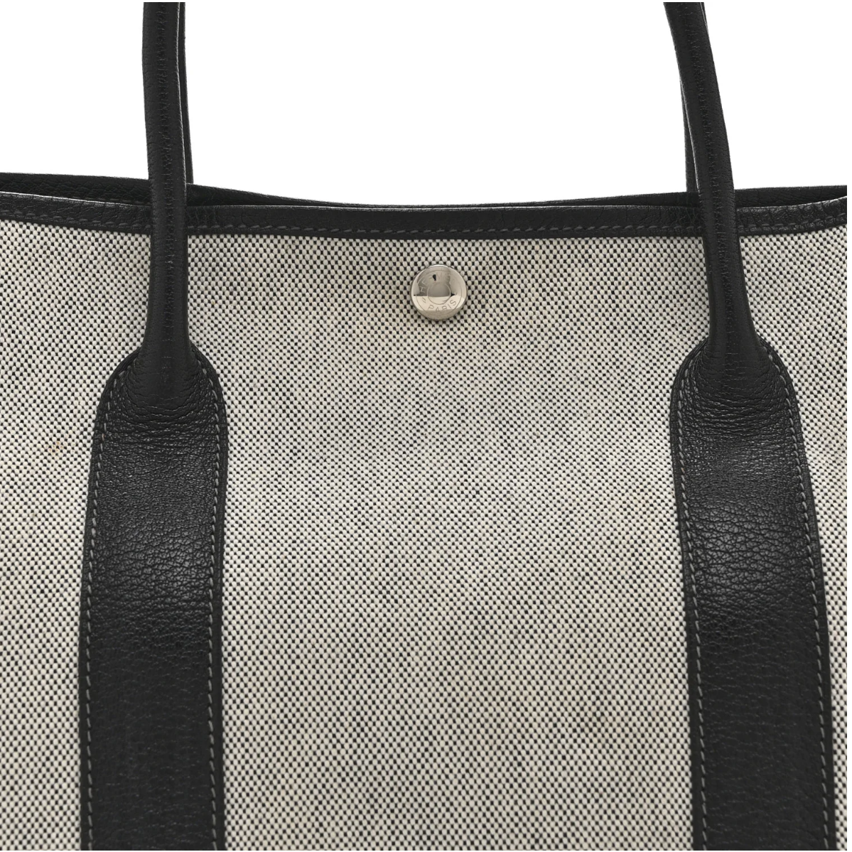 Hermes Toile Negonda Garden Party 36 MM Tote Black Ecru