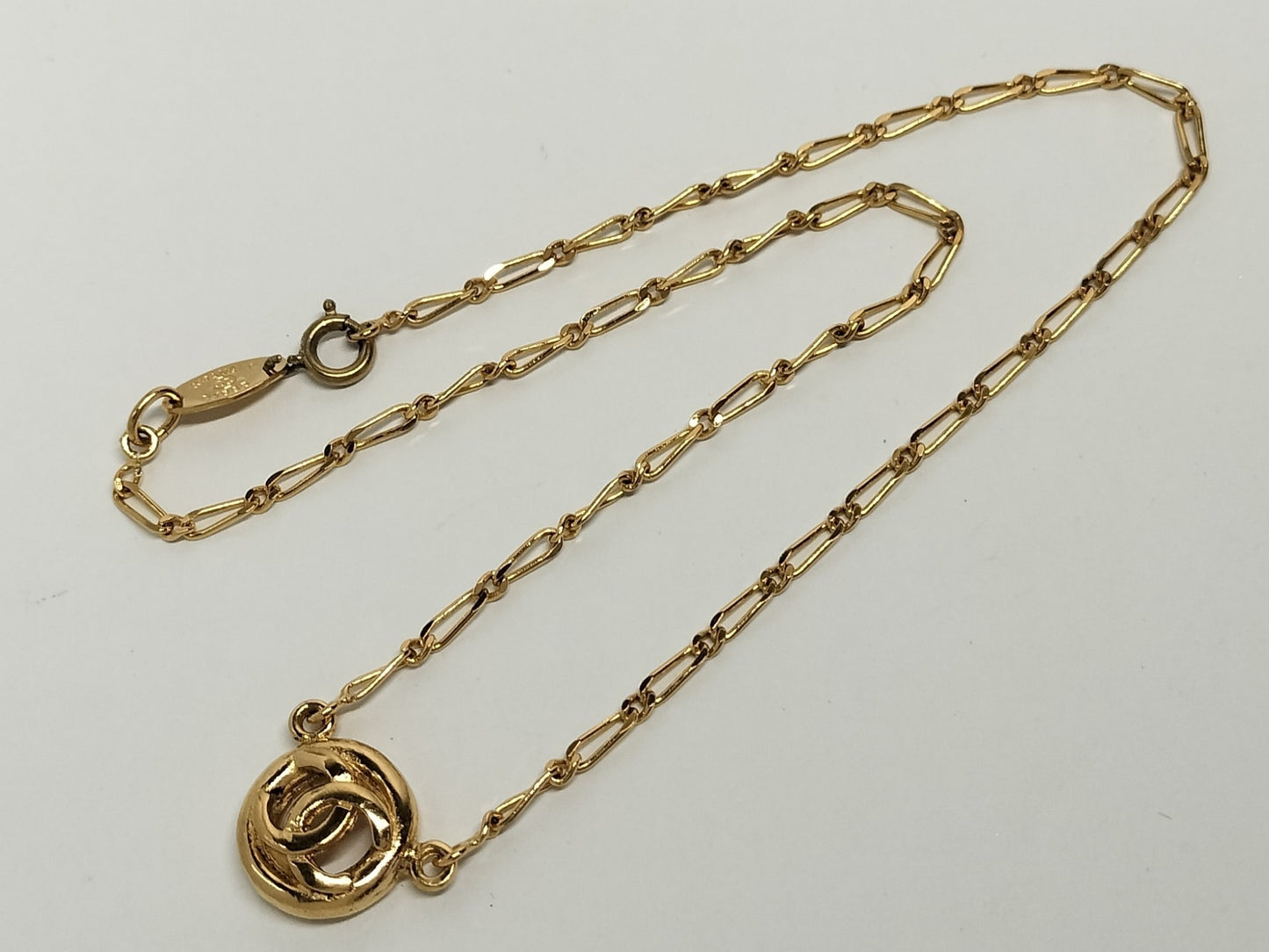 Chanel 1983 Gold-Plated Double C Adjustable Choker
