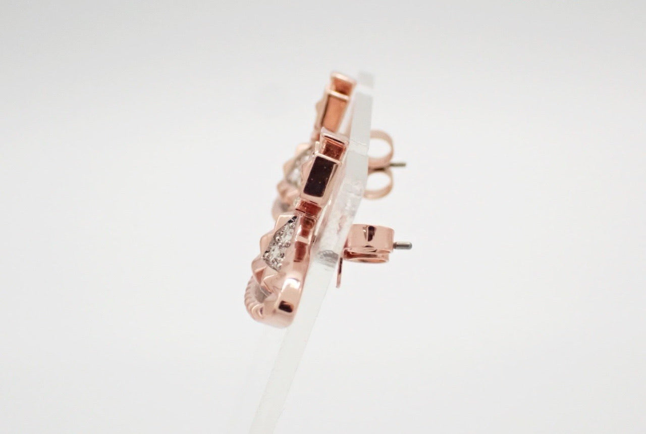 Vintage Vivienne Westwood Rose & Silver Tone Earrings