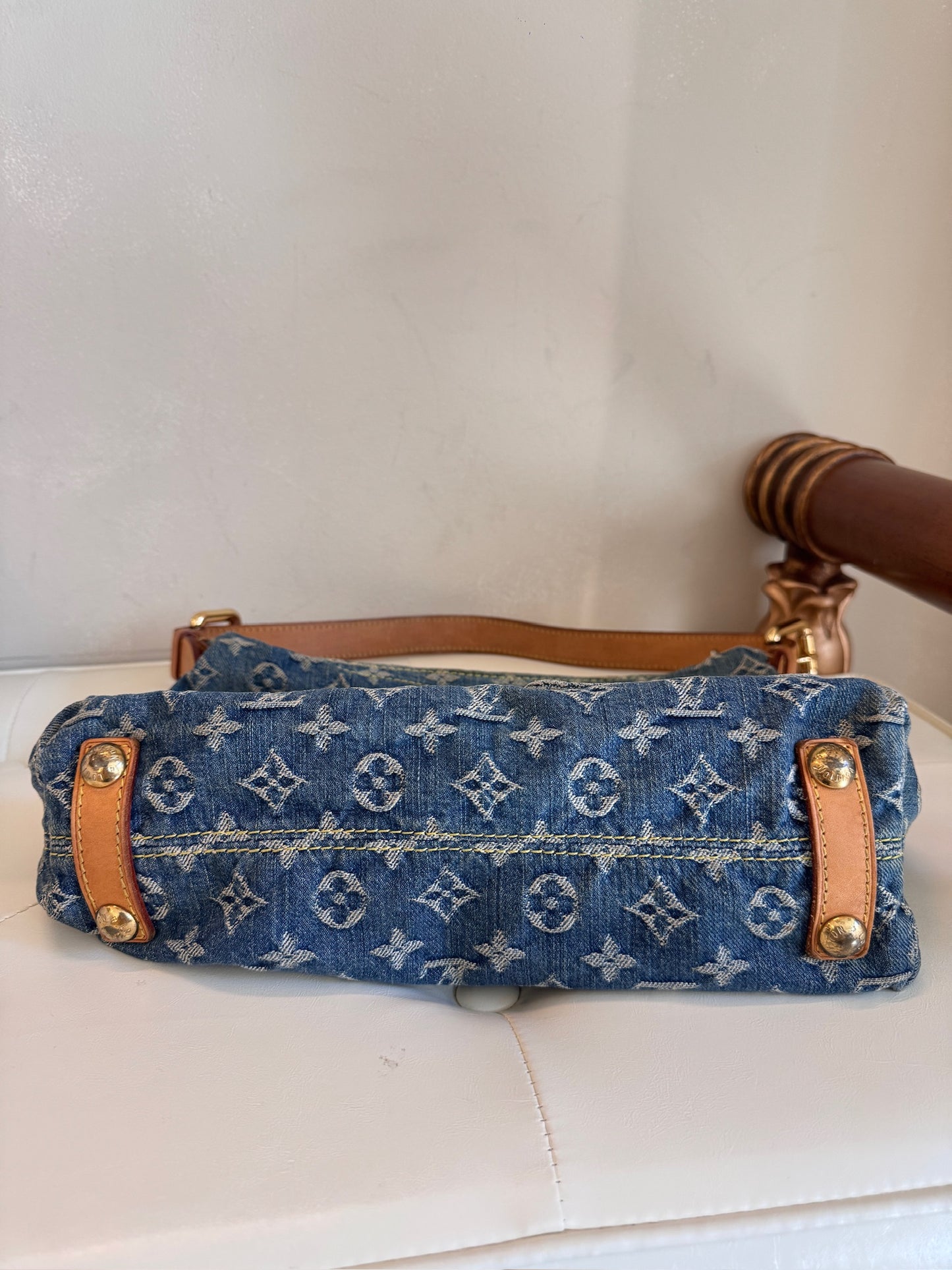 Louis Vuitton Y2K Monogram Denim Baggy PM Shoulder Bag – Blue