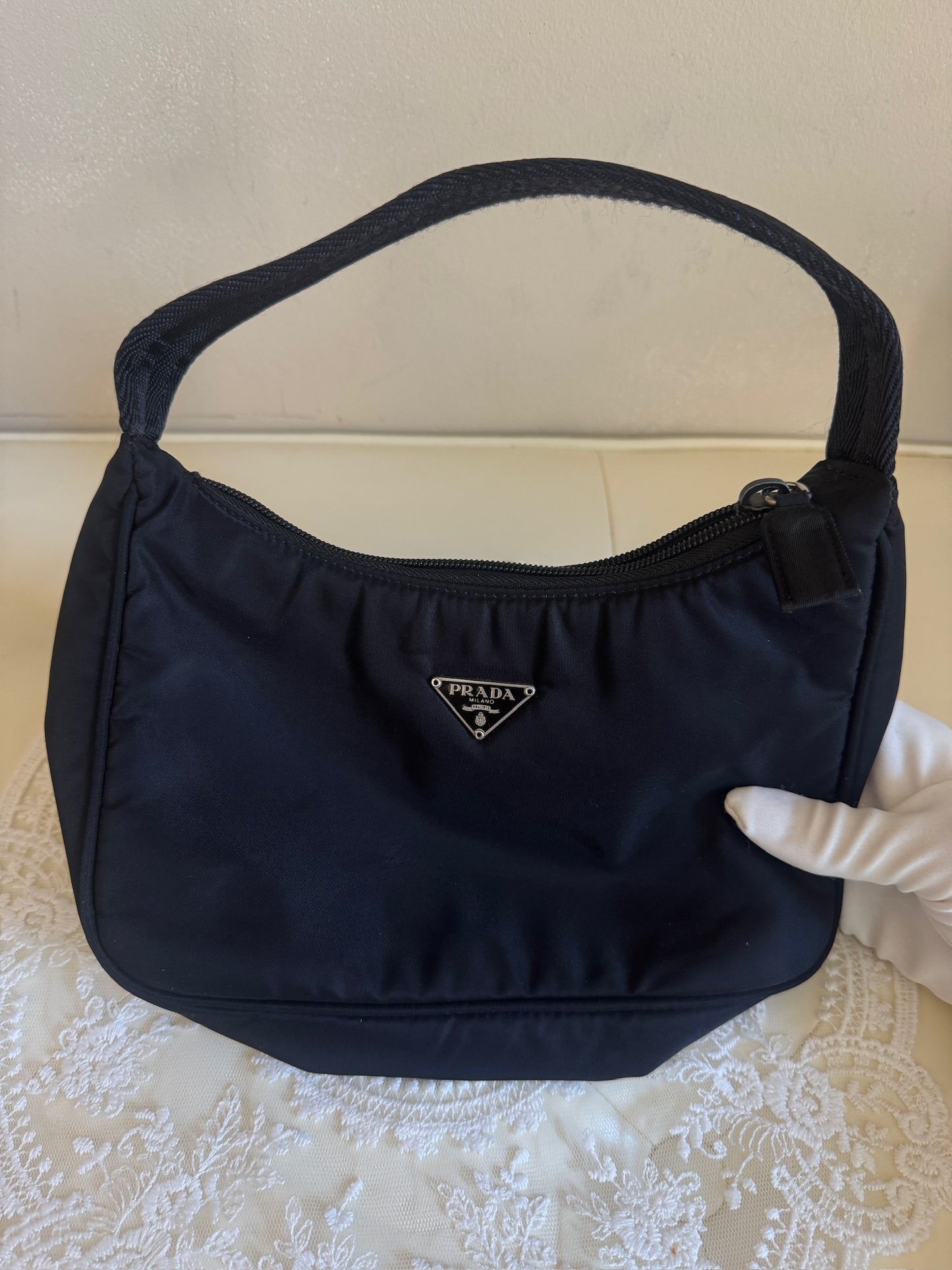 Prada Re-Nylon Mini Hobo Shoulder Bag