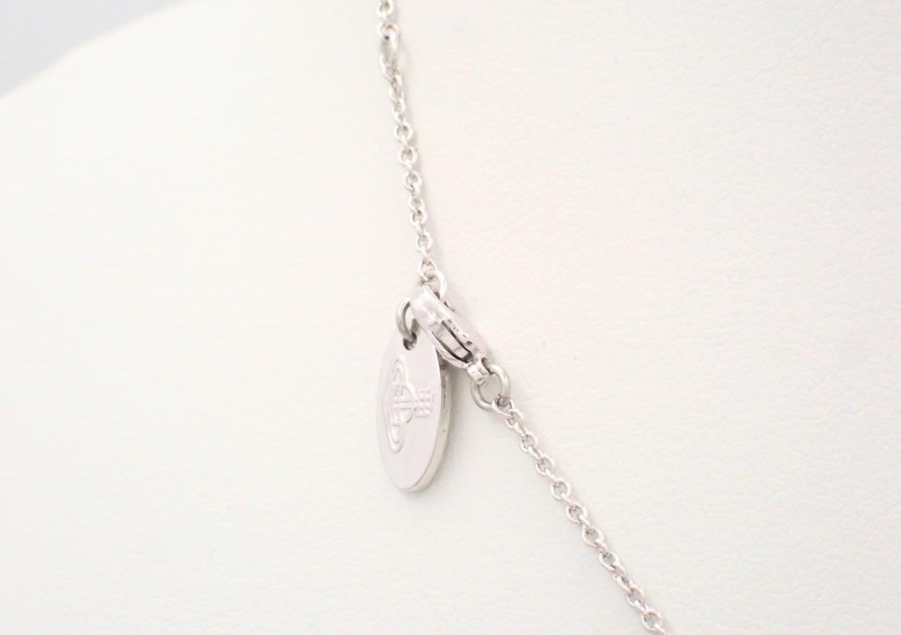 Vivienne Westwood Turtle Pearl Orb Pendant Necklace (Silver Tone)