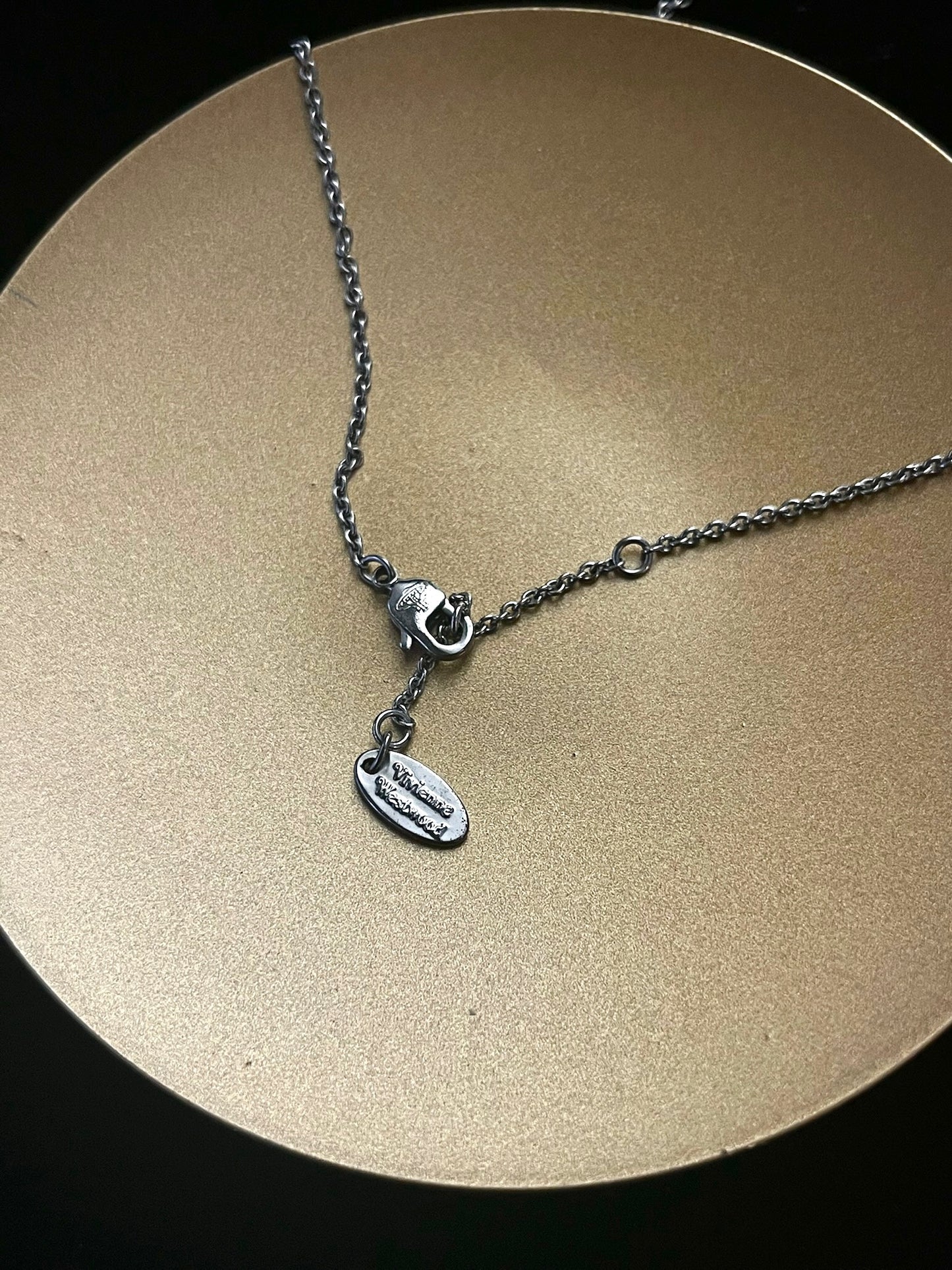 Vivienne Westwood Silver Orb Crystal Pendant Necklace