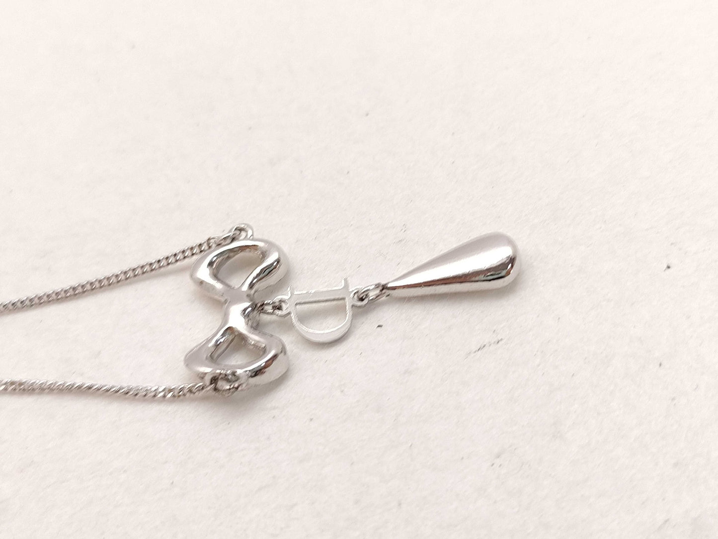 Vintage Dior Silver “Mermaid Teardrop” Crystal Bracelet