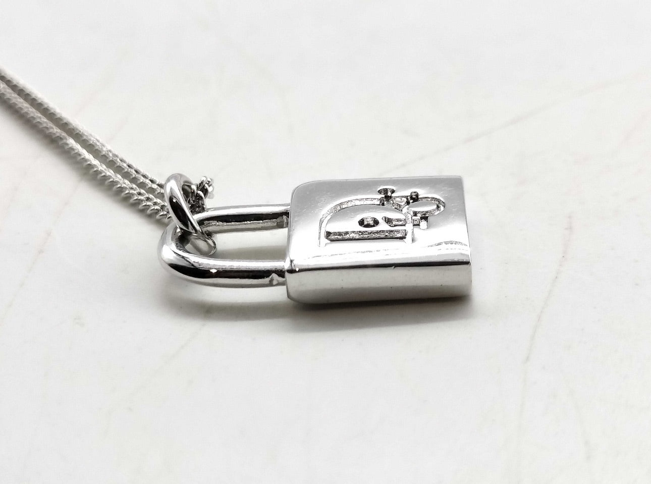 Dior Vintage Silver-Tone Adjustable Lock Necklace