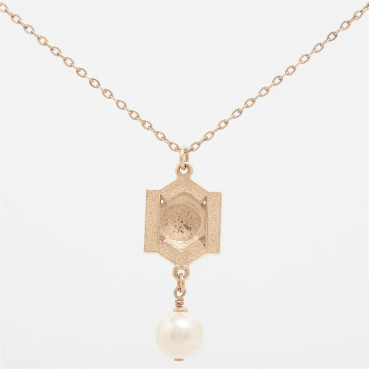 Chanel Gilded Pearl Drop Pendant Necklace