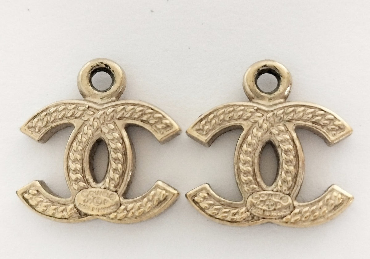 Chanel 2006 Golden Crystal CC Dangle Earrings